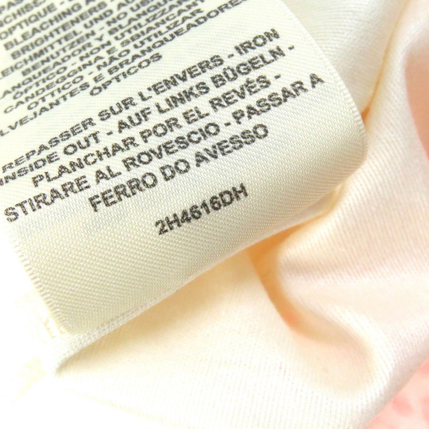 HERMES Short sleeve T-shirt 2H4616DH cotton Light Beige Neon Orange Jungle love 34