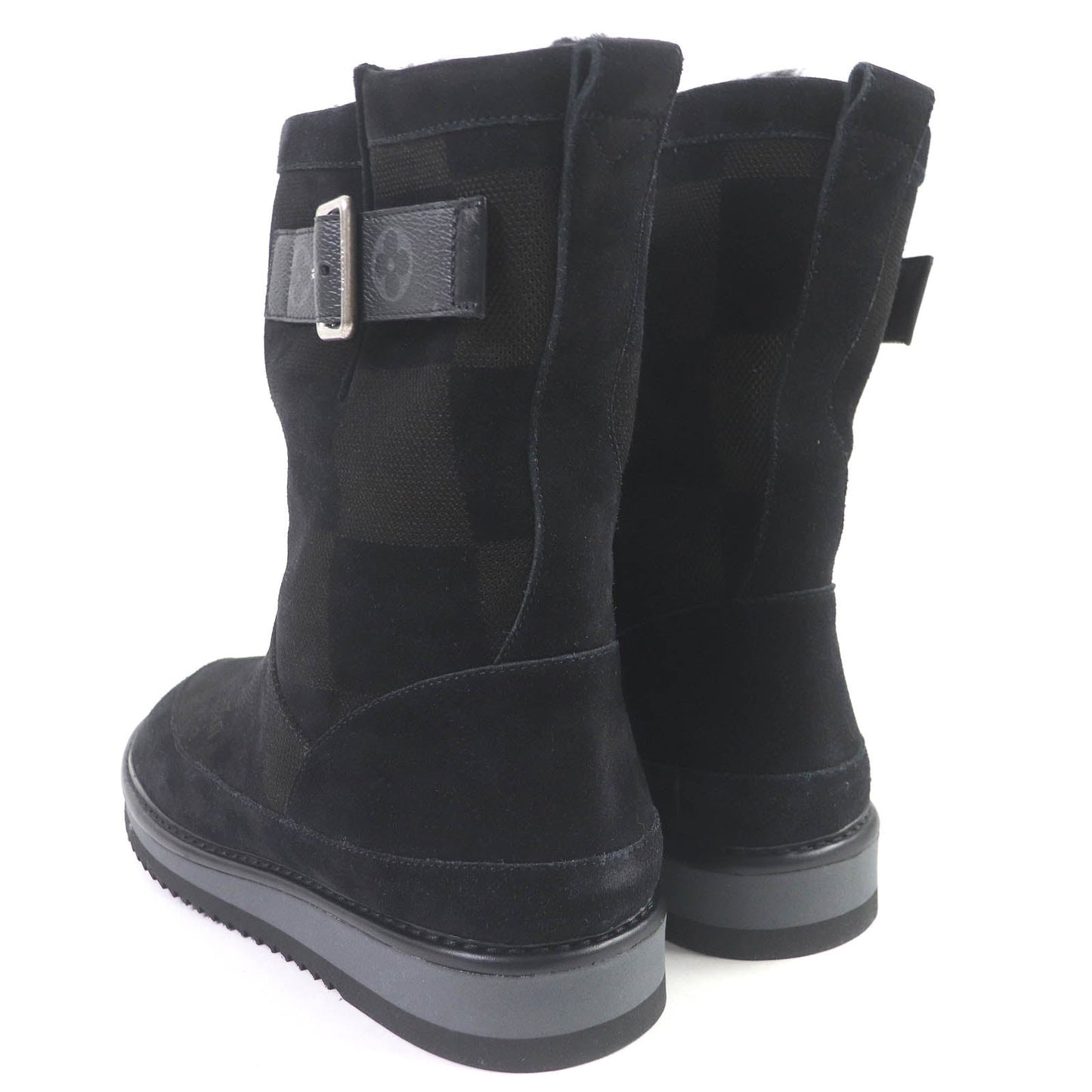 LOUIS VUITTON boots Suede leather black 8