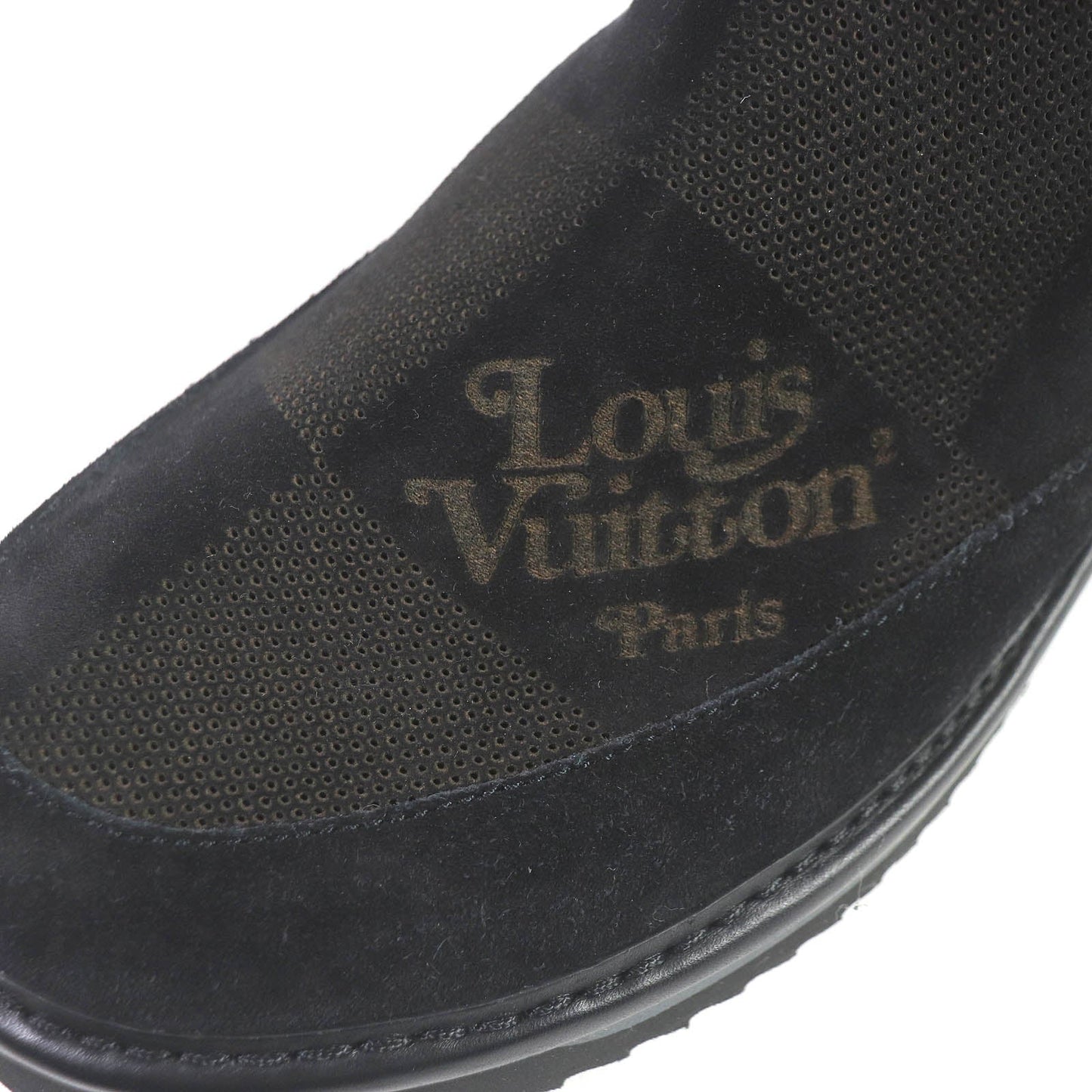 LOUIS VUITTON boots Suede leather black 8