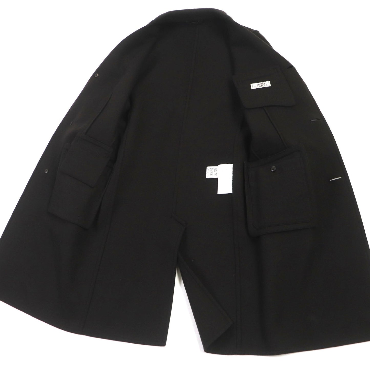 HERMES Chester coat cashmere Dark brown 44