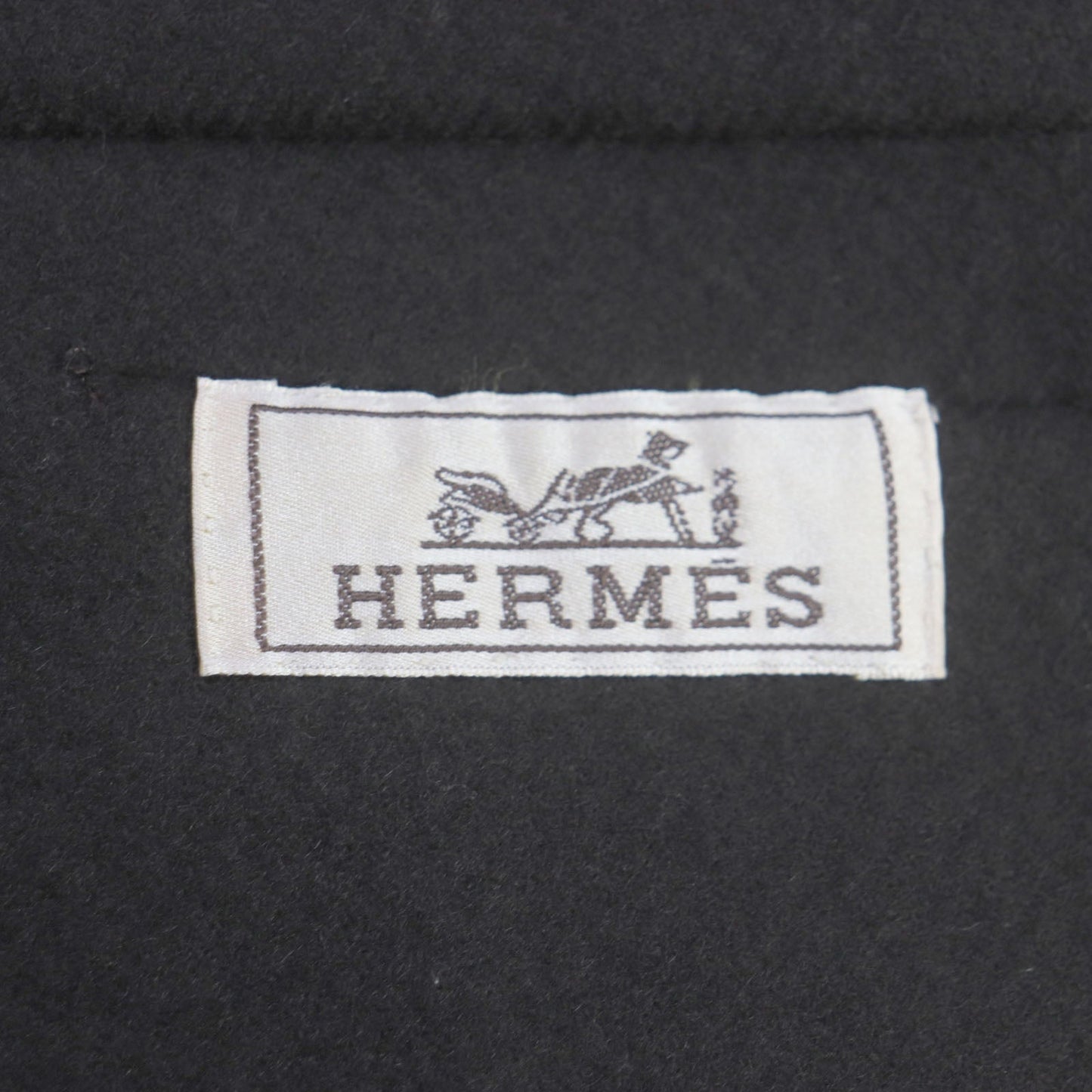 HERMES Chester coat cashmere Dark brown 44