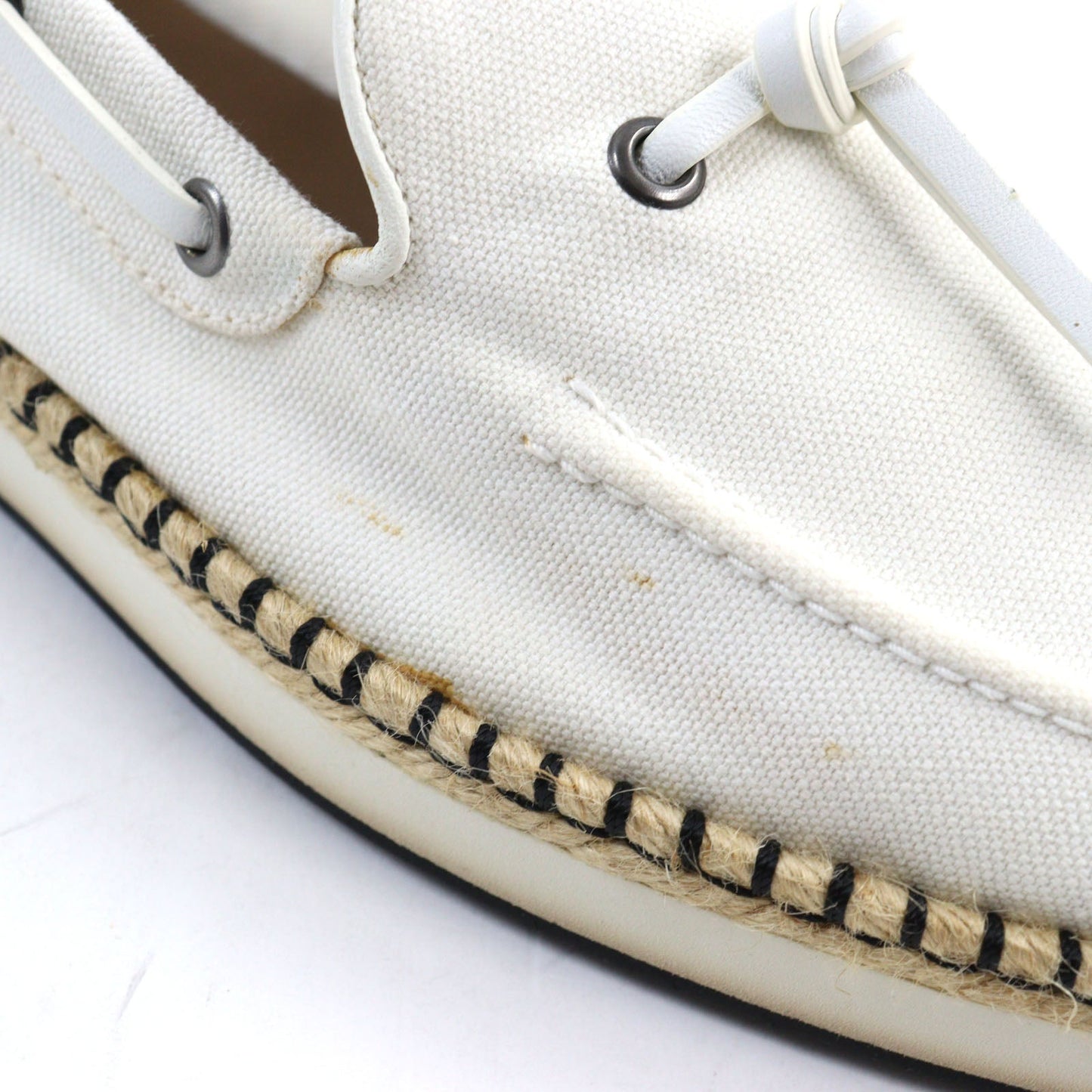 HERMES Slip-on canvas Ivorytype Optimist 41