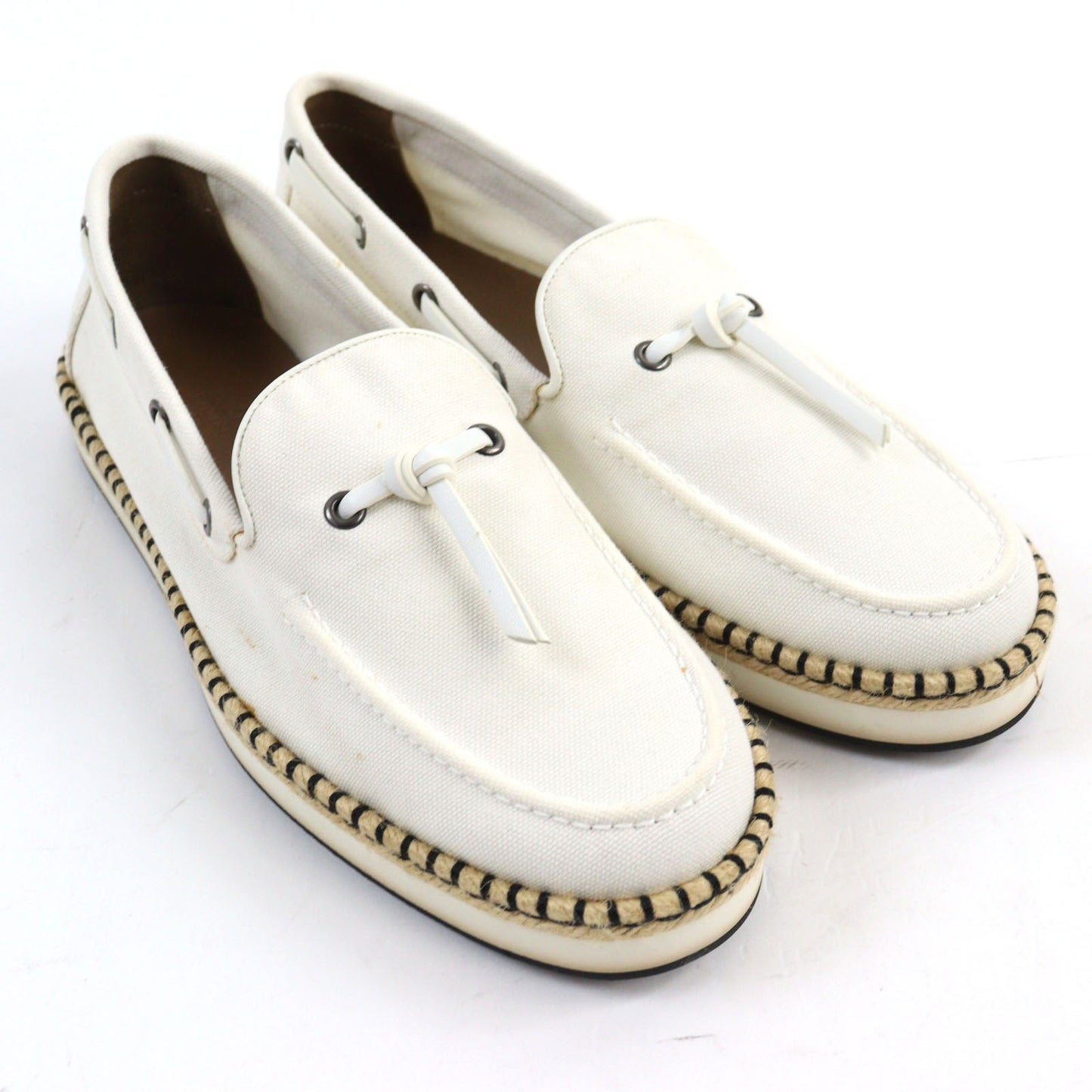 HERMES Slip-on canvas Ivorytype Optimist 41