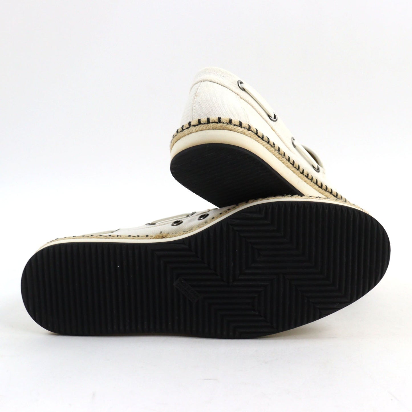 HERMES Slip-on canvas Ivorytype Optimist 41