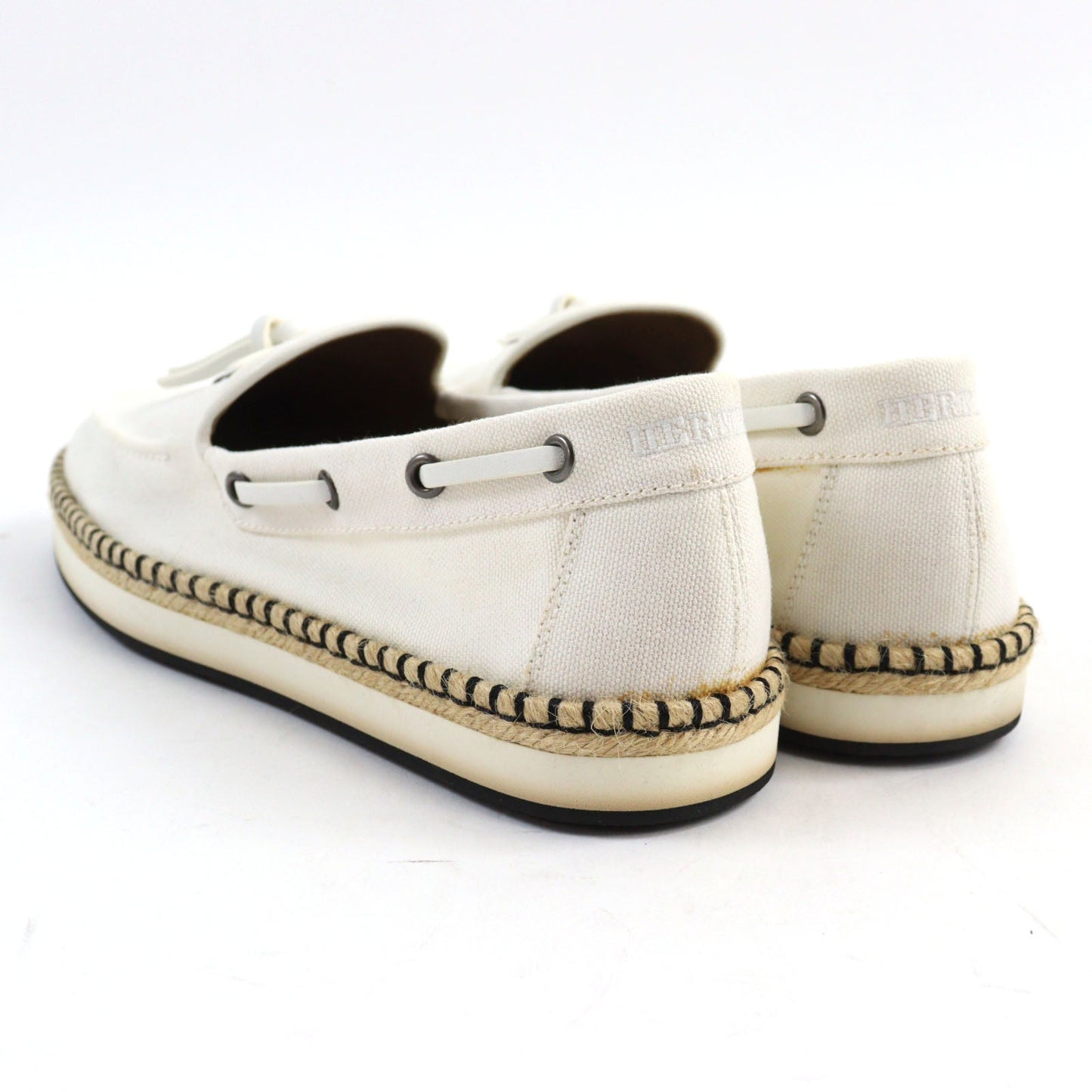 HERMES Slip-on canvas Ivorytype Optimist 41