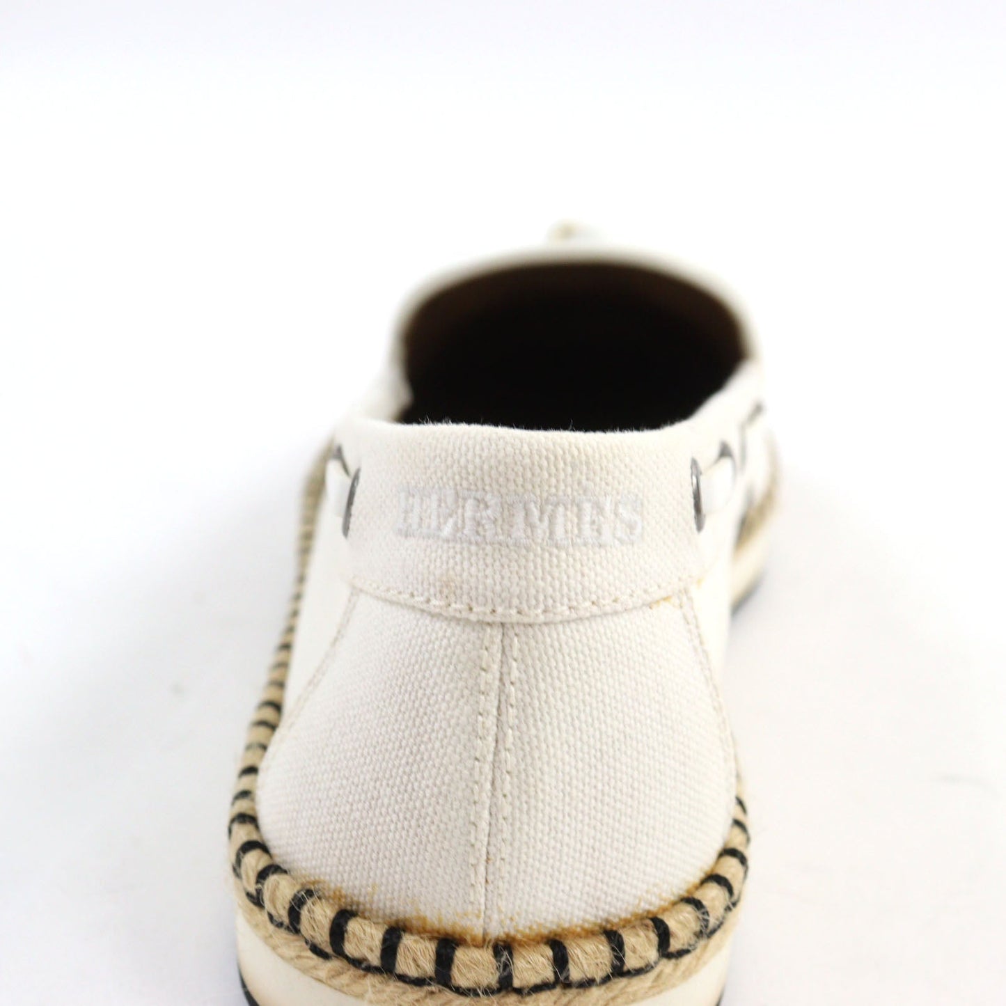 HERMES Slip-on canvas Ivorytype Optimist 41