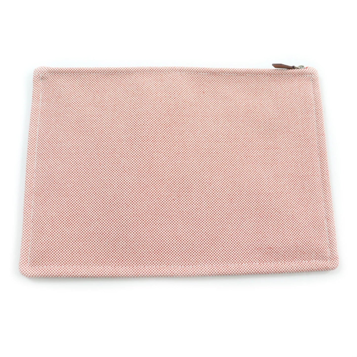 HERMES Pouch H103608M cotton cognac H tissage