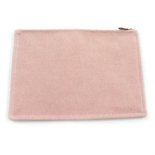 HERMES Pouch H103608M cotton cognac H tissage