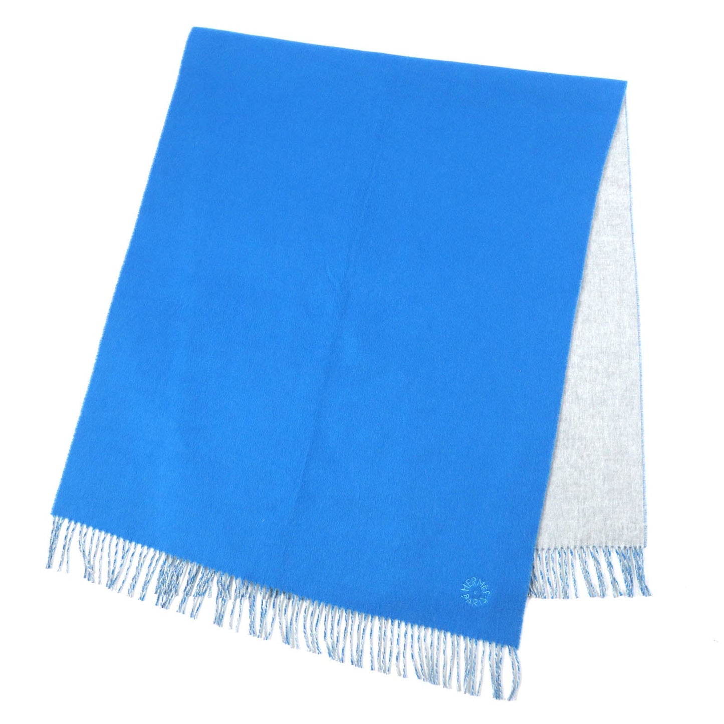 HERMES shawl H259084S cashmere blue