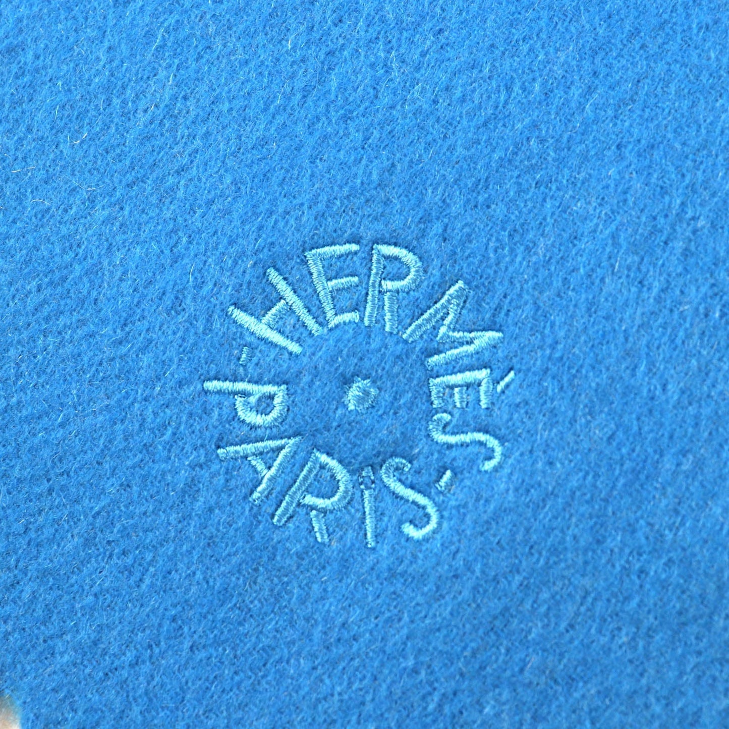HERMES shawl H259084S cashmere blue
