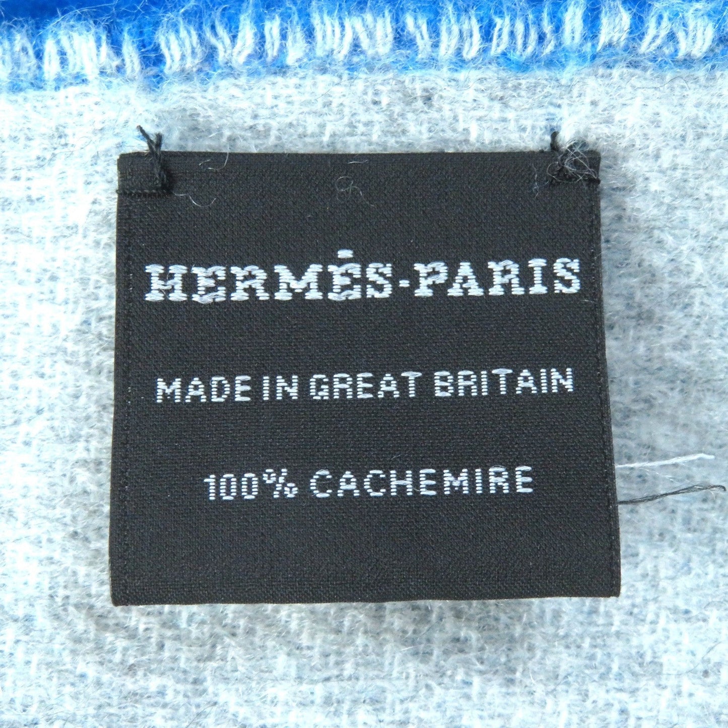 HERMES shawl H259084S cashmere blue