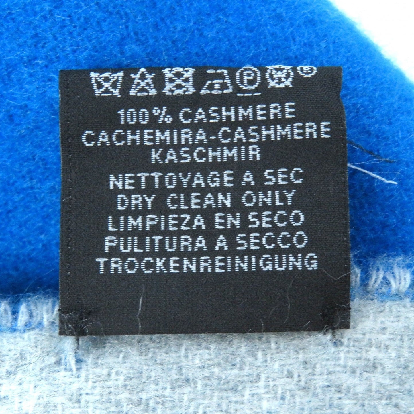 HERMES shawl H259084S cashmere blue