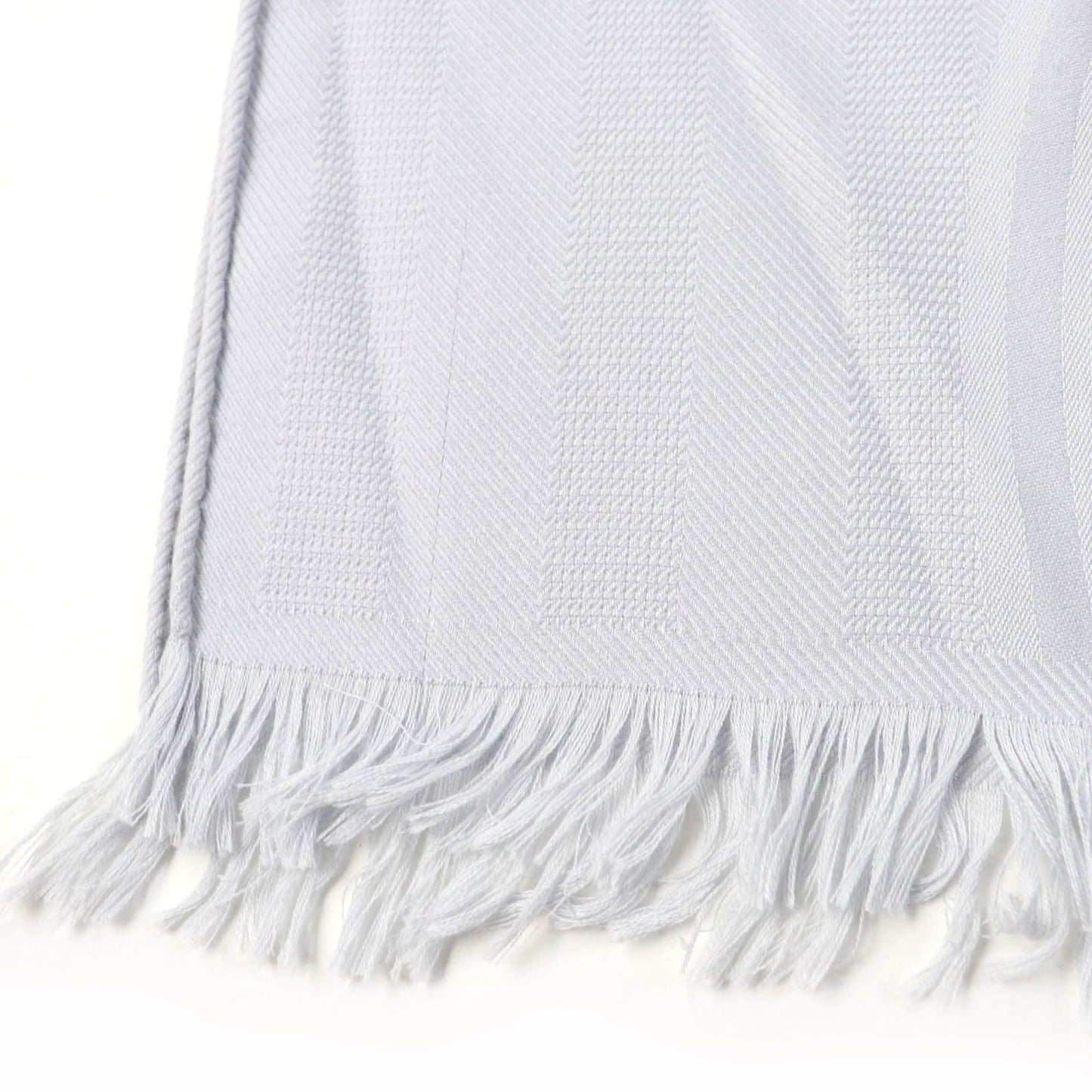 HERMES shawl cashmere Light gray New Libris