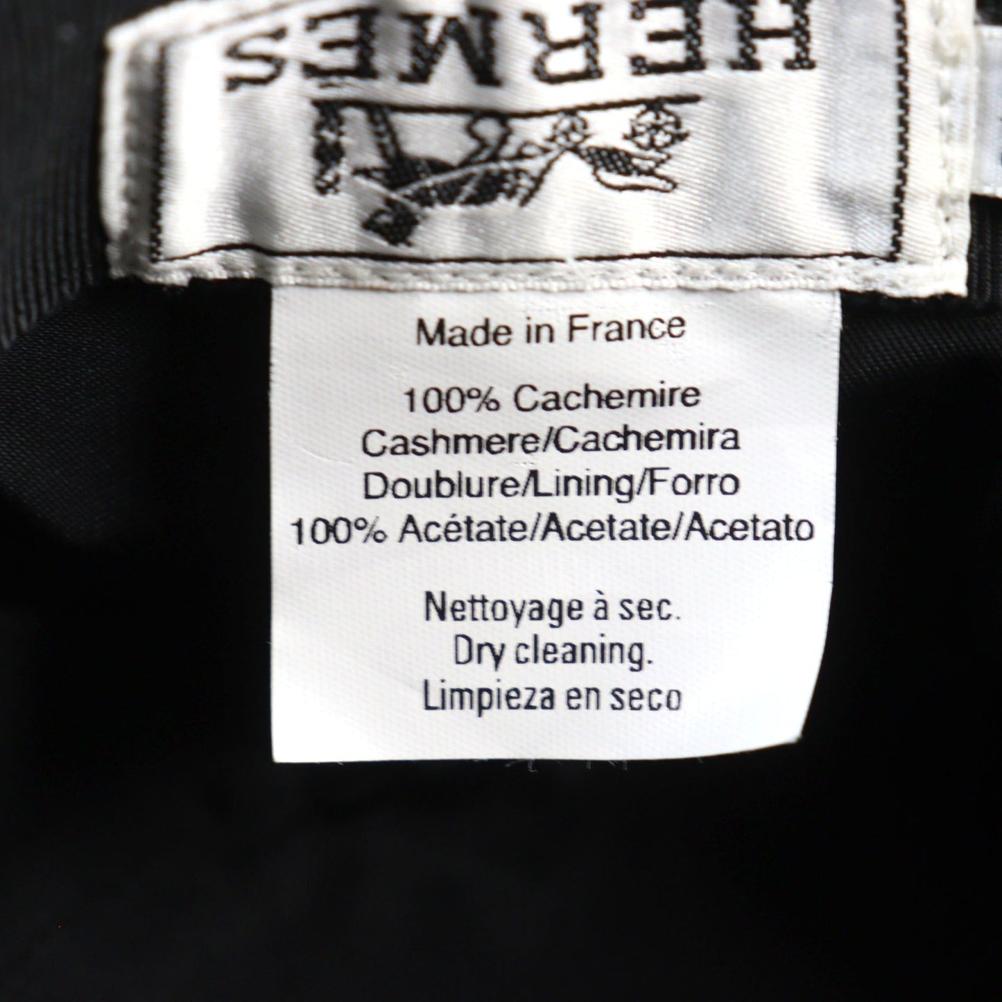 HERMES hat cashmere black