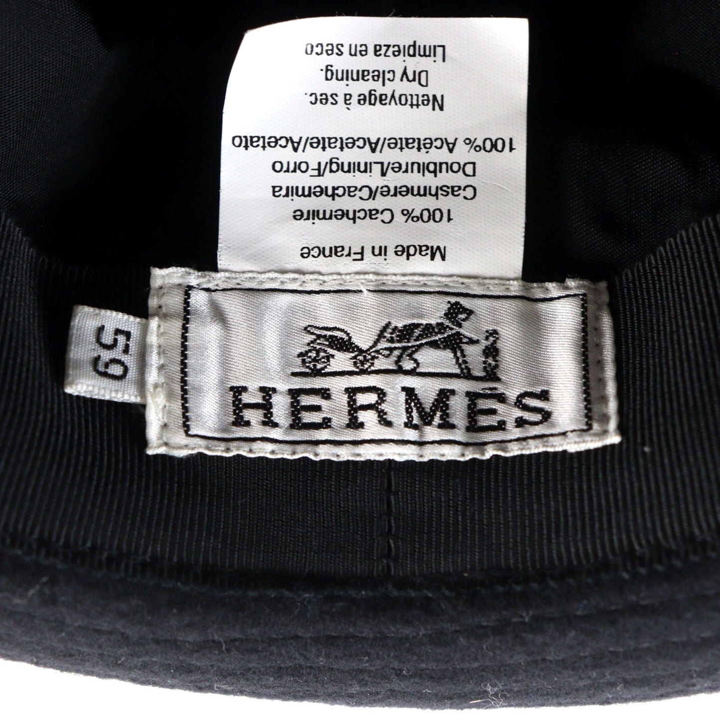 HERMES hat cashmere black