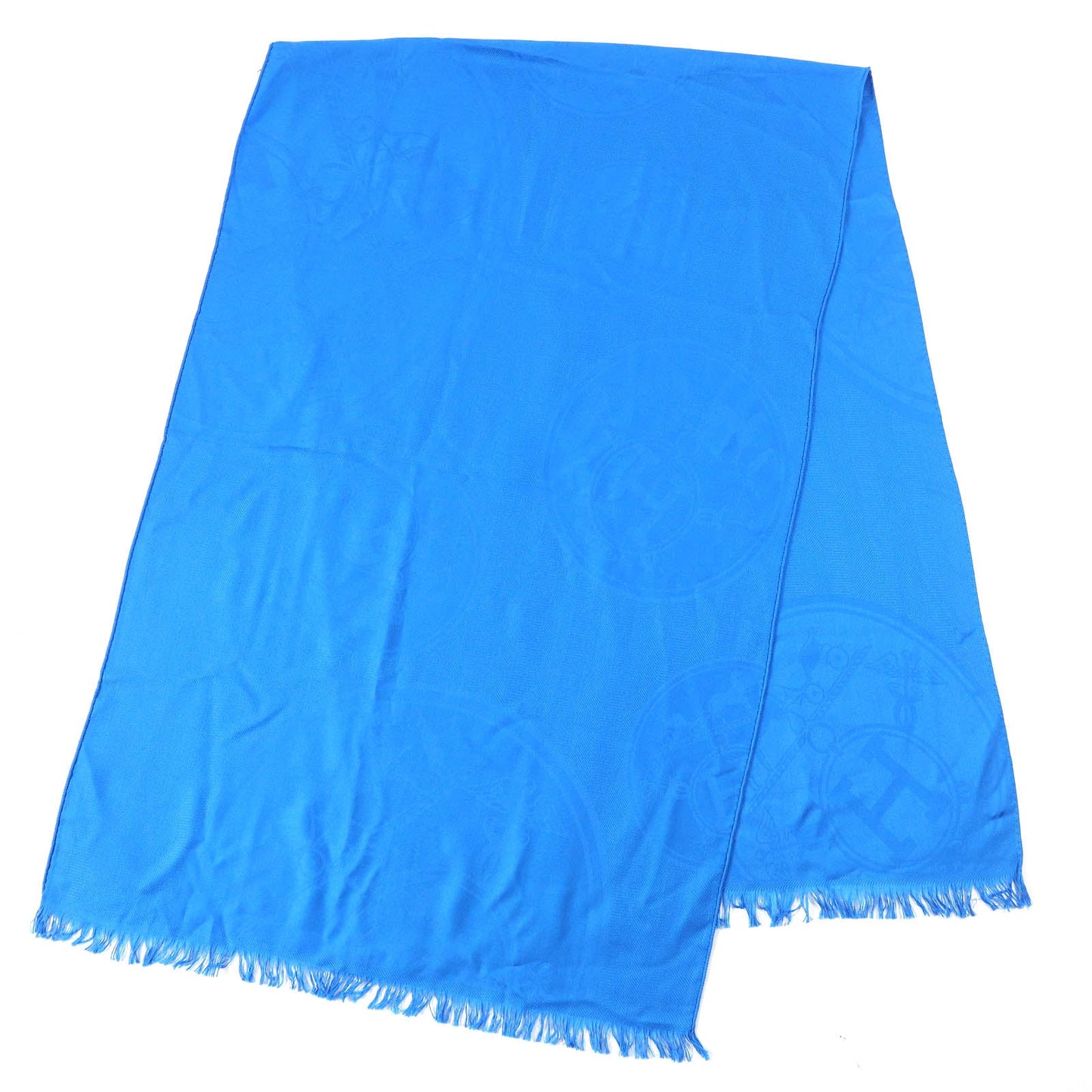 HERMES Stall 262494S cashmere BLEU CYAN ETOLE NEW LIBRIS