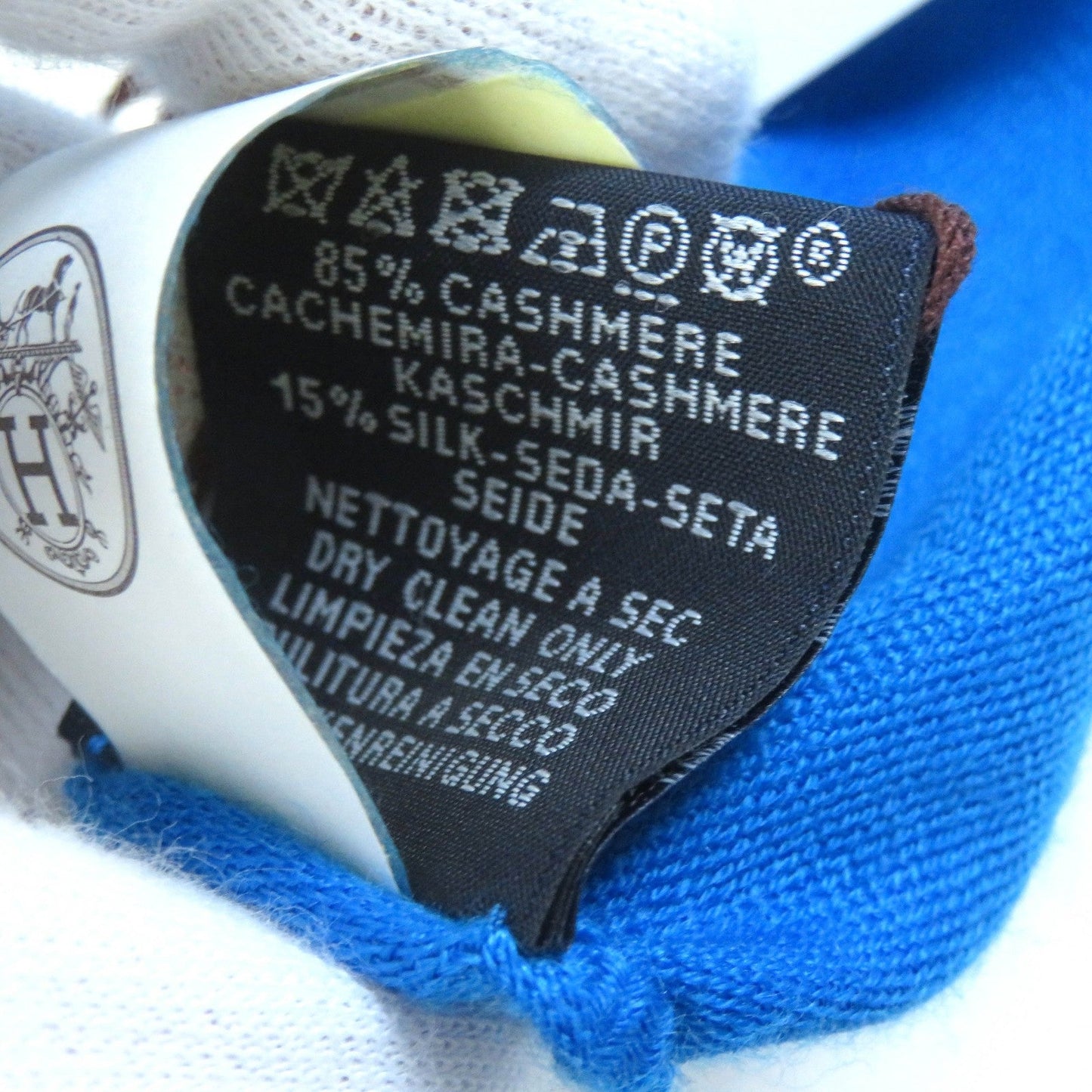 HERMES Stall 262494S cashmere BLEU CYAN ETOLE NEW LIBRIS