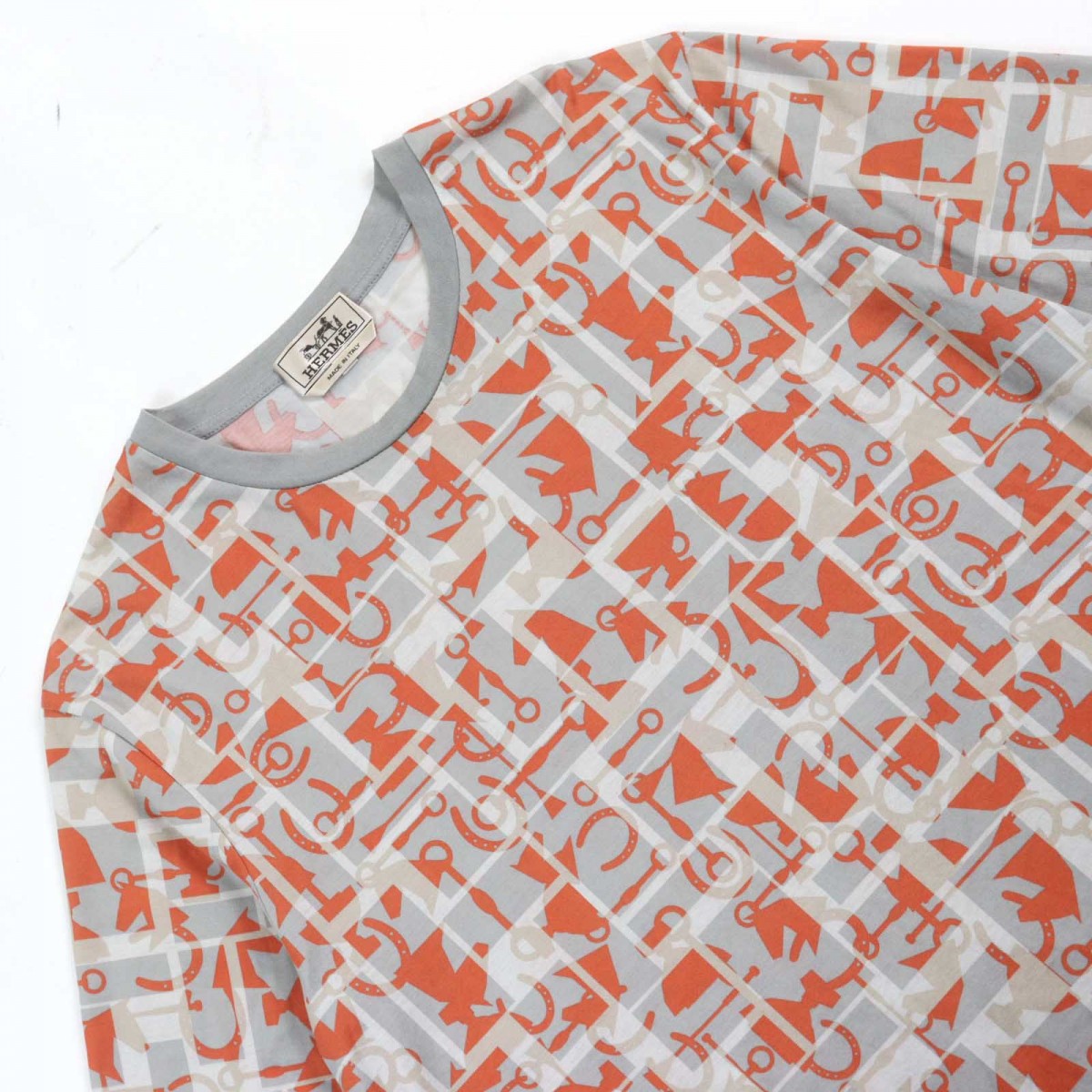 HERMES Short sleeve T-shirt cotton multicolor L