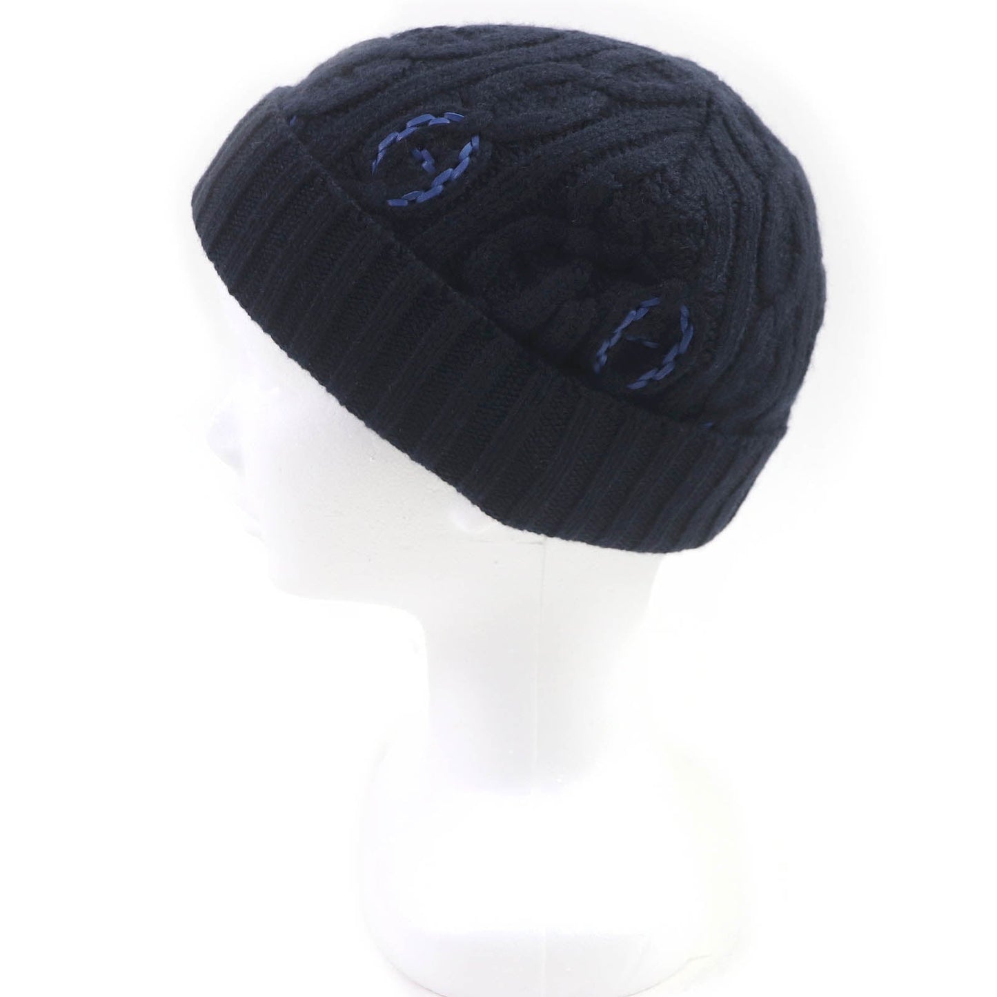 HERMES Knit cap cashmere Marin BONNET HOMME TRI MAILLOW TRESS M