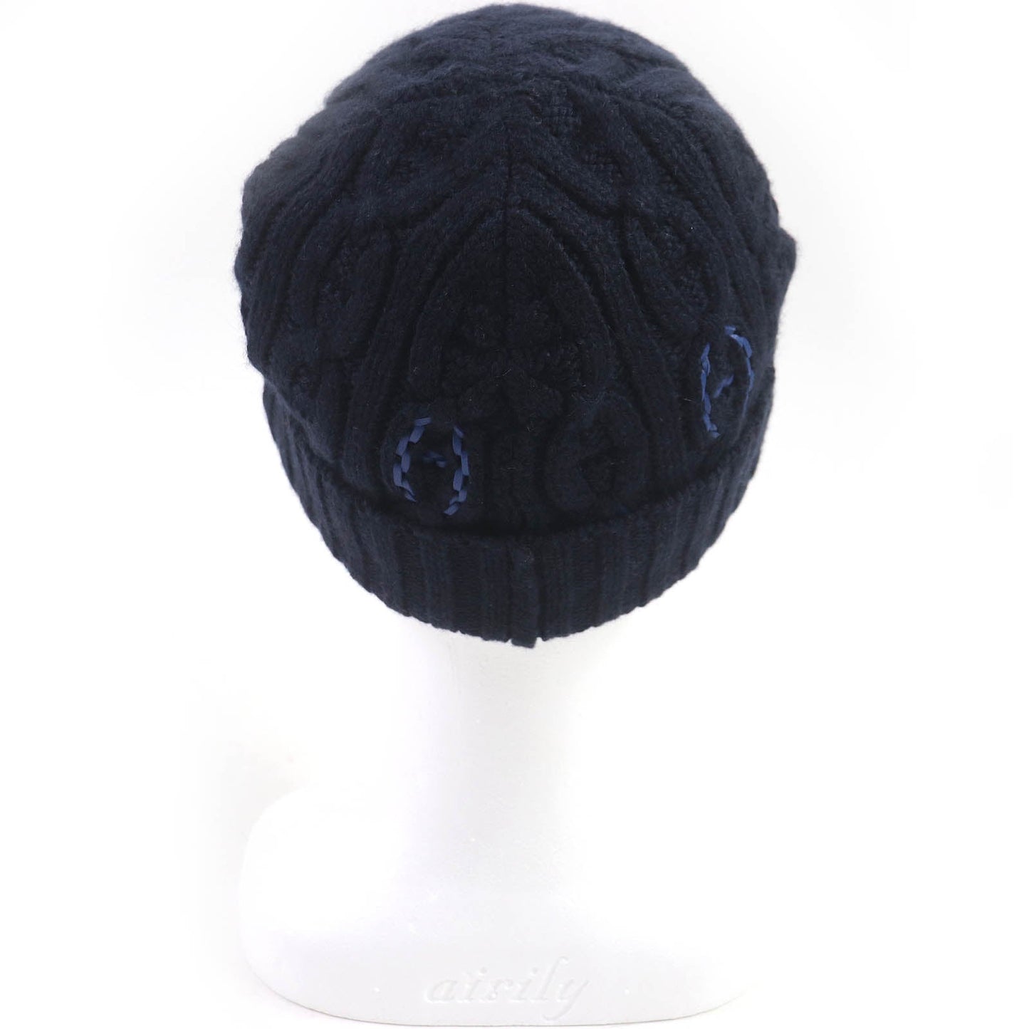 HERMES Knit cap cashmere Marin BONNET HOMME TRI MAILLOW TRESS M