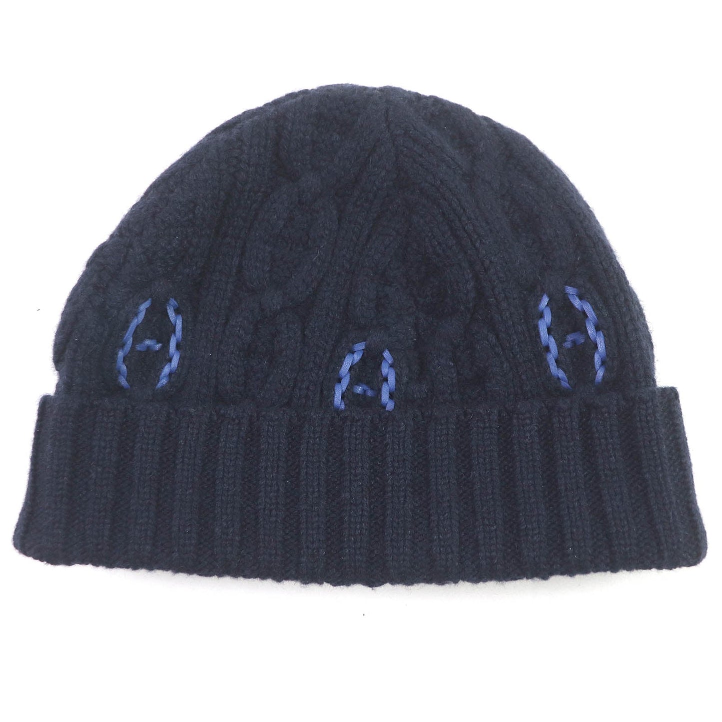 HERMES Knit cap cashmere Marin BONNET HOMME TRI MAILLOW TRESS M