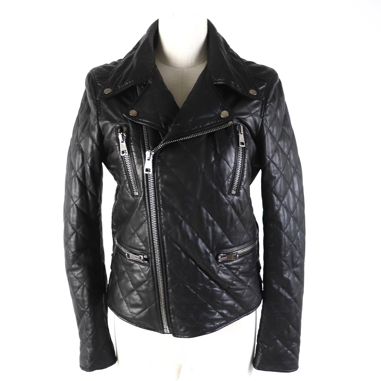 GUCCI Jacket 502674 Lamb leather black 36