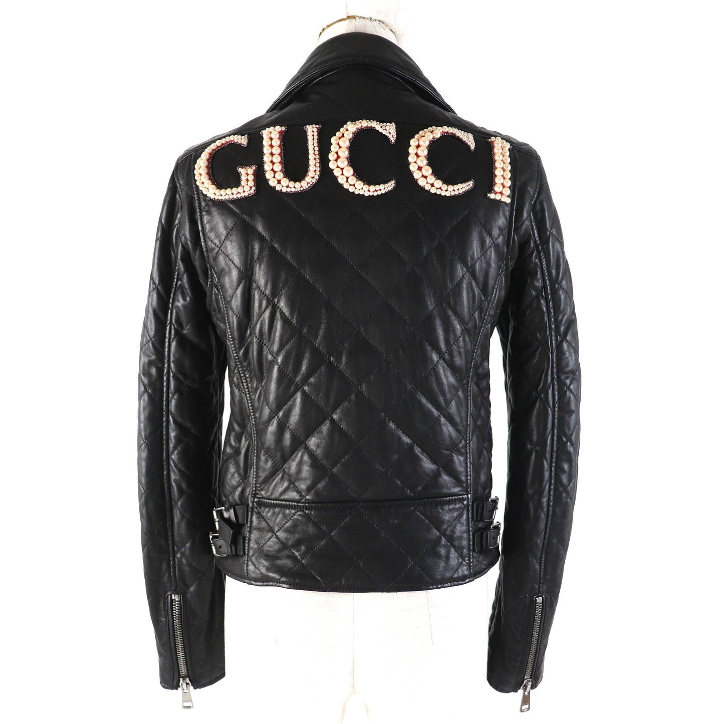 GUCCI Jacket 502674 Lamb leather black 36