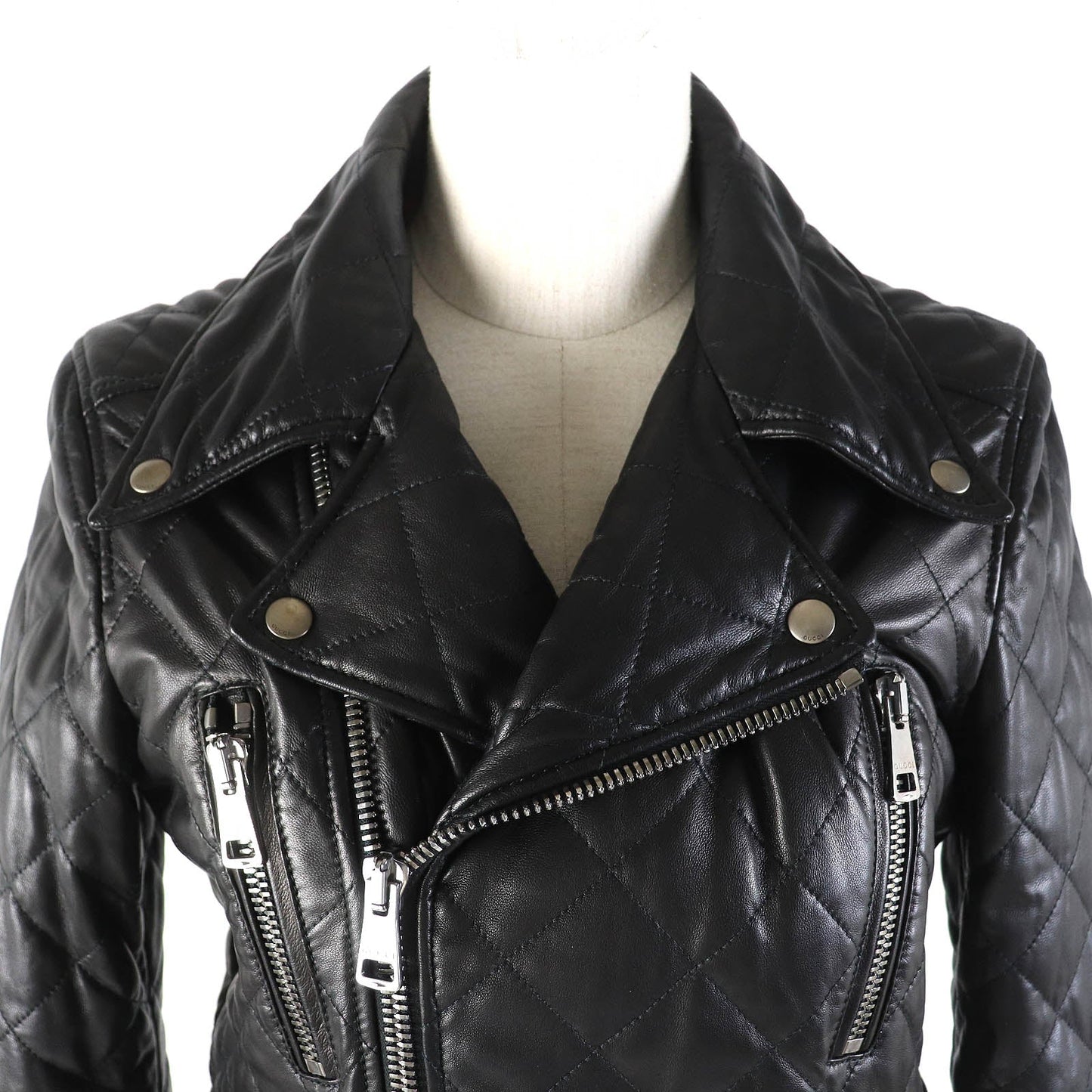 GUCCI Jacket 502674 Lamb leather black 36
