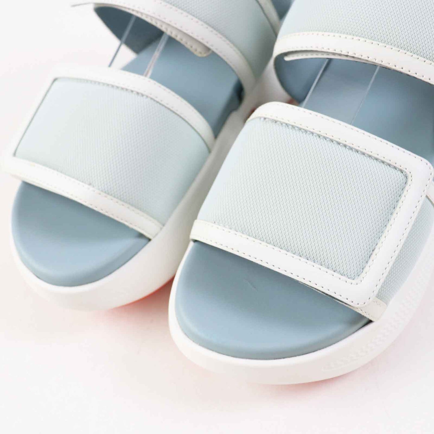 HERMES Sandals 231219Z leather Light blue white