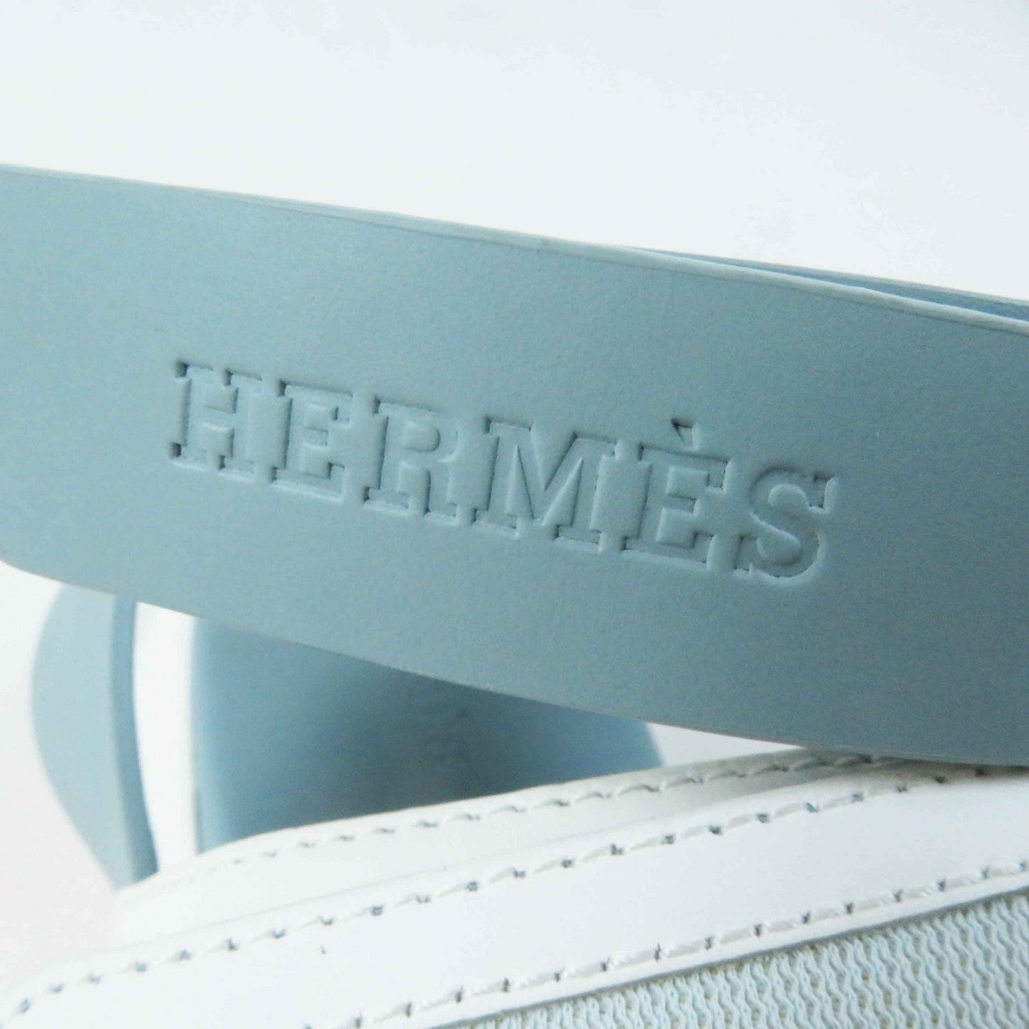 HERMES Sandals 231219Z leather Light blue white