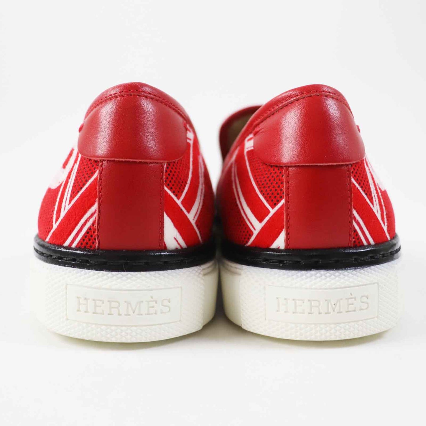 HERMES sneakers Velor Red 36.5
