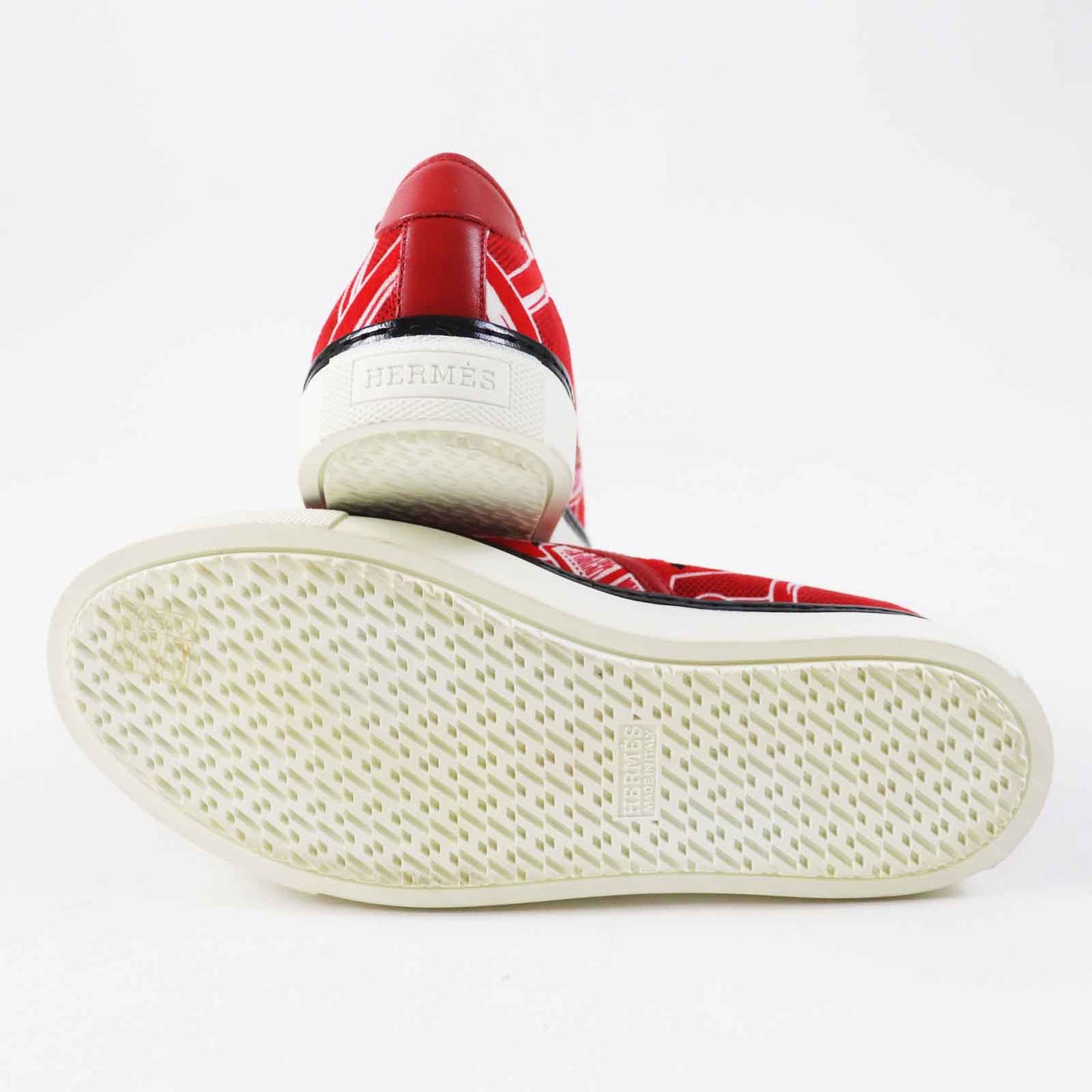 HERMES sneakers Velor Red 36.5