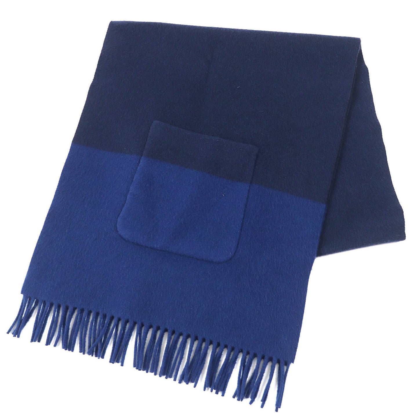 HERMES Scarf H259096S cashmere blue Allumet Pocket