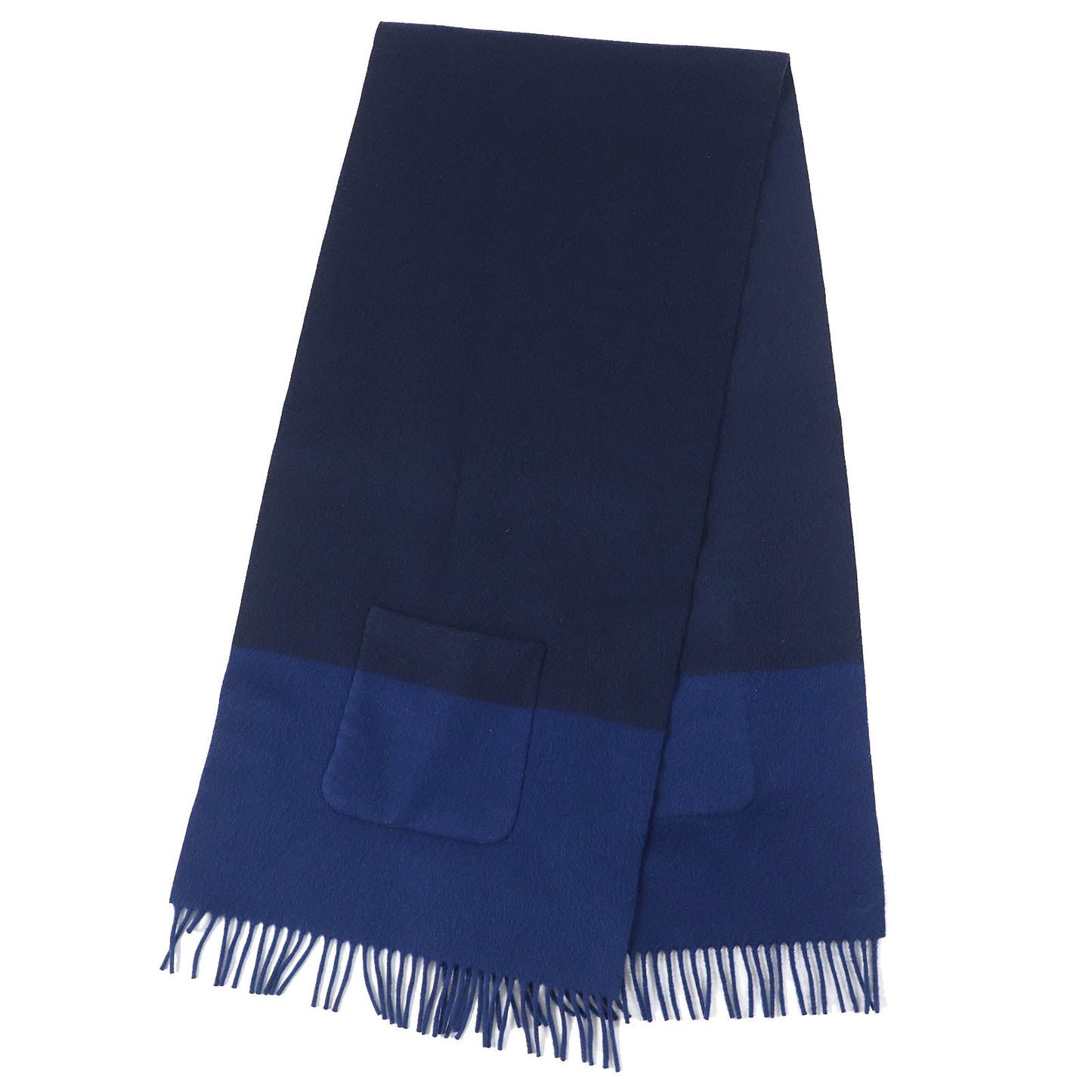 HERMES Scarf H259096S cashmere blue Allumet Pocket