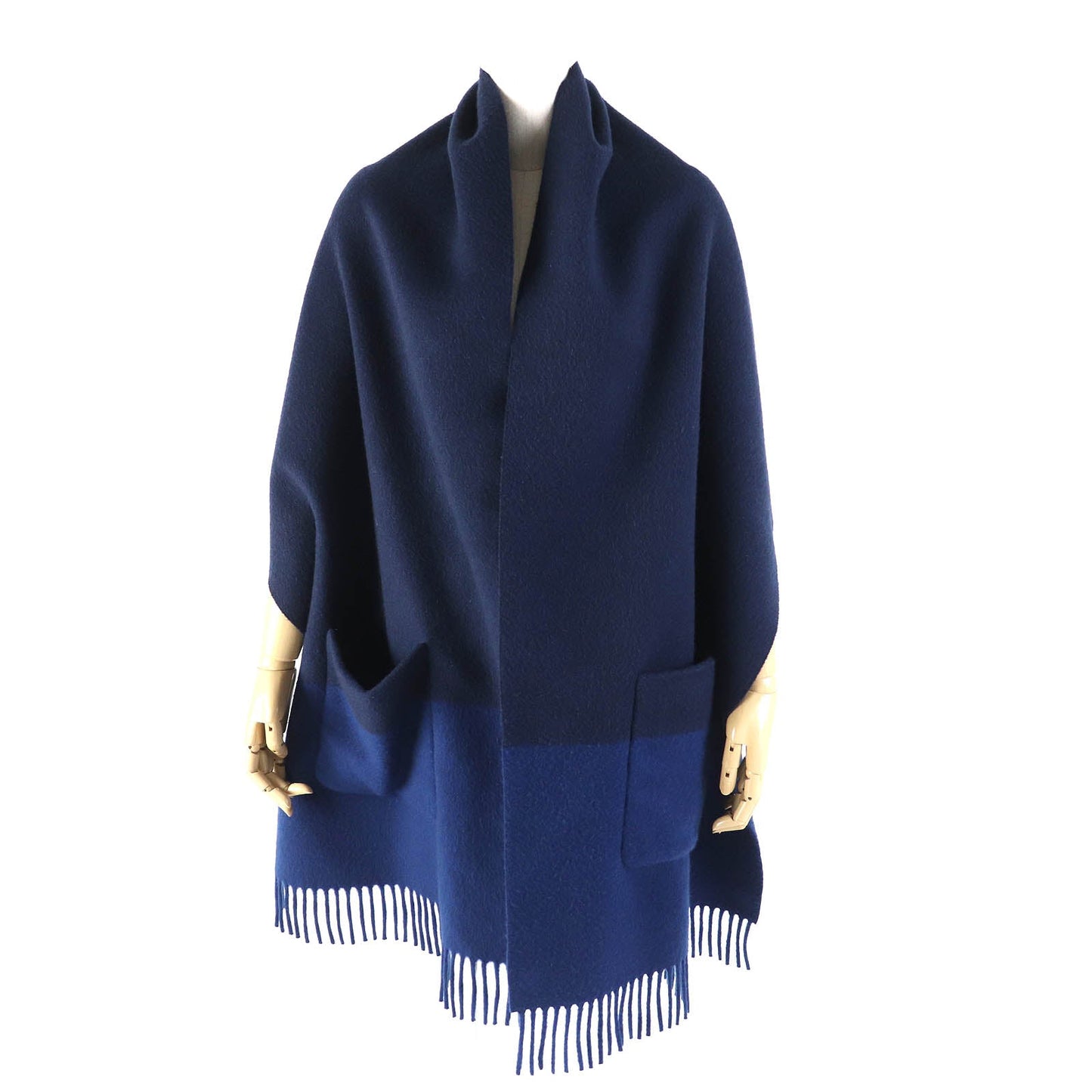 HERMES Scarf H259096S cashmere blue Allumet Pocket
