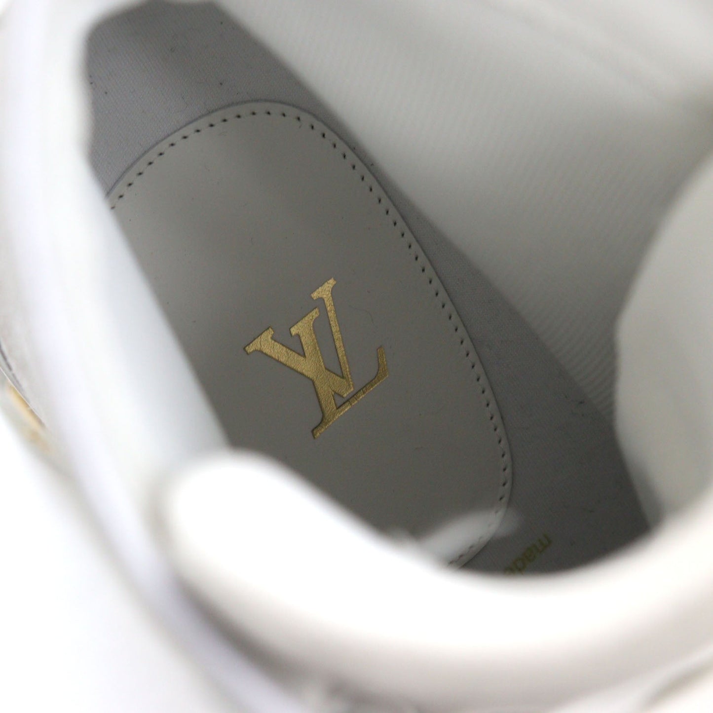LOUIS VUITTON Ankle boots 1A54CP leather White beige LV Creeper Line 8