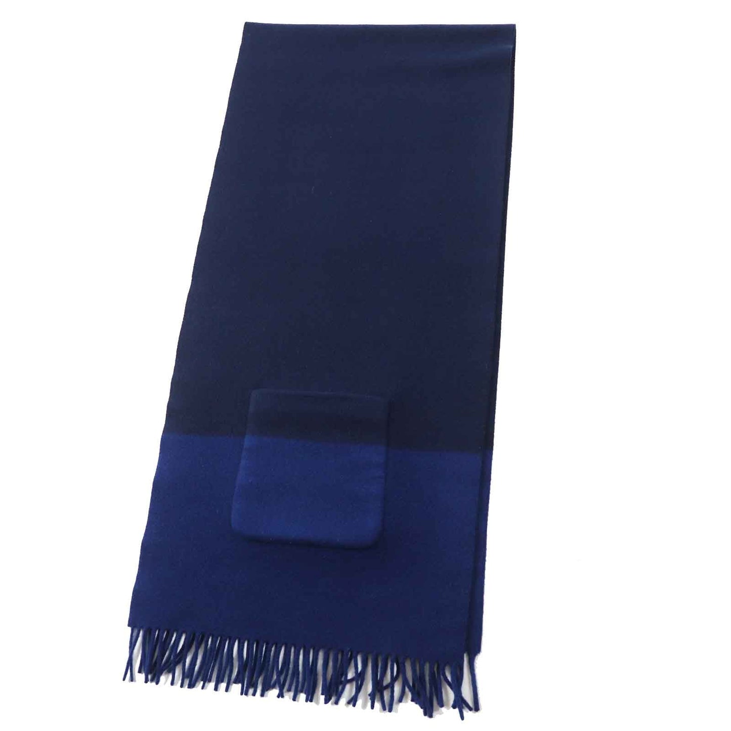 HERMES Scarf H259096S cashmere Navy blue