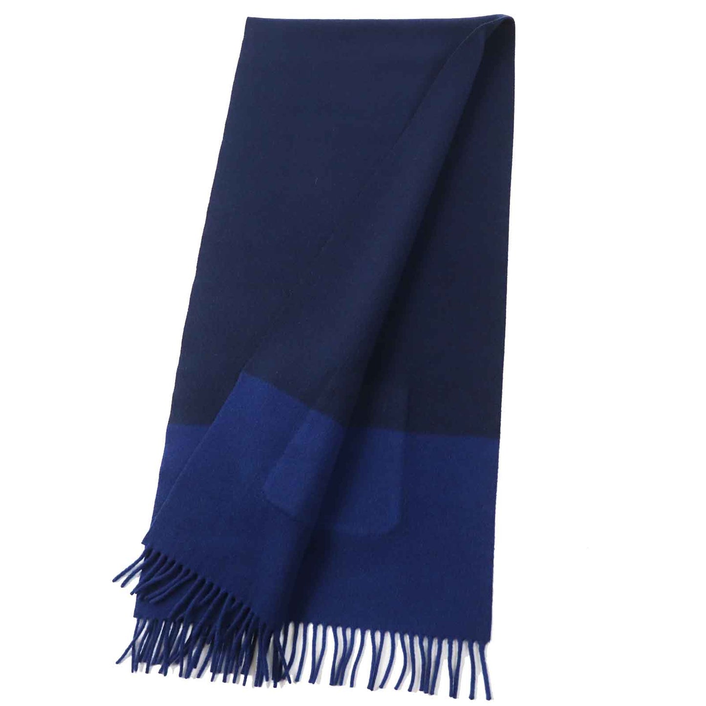 HERMES Scarf H259096S cashmere Navy blue