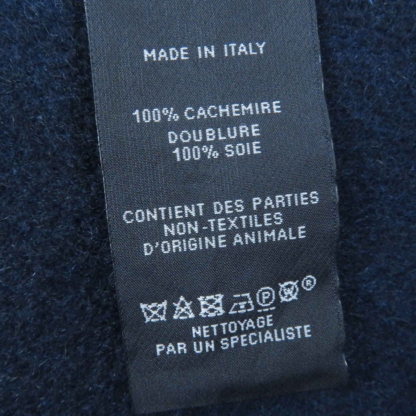 HERMES Scarf H259096S cashmere Navy blue
