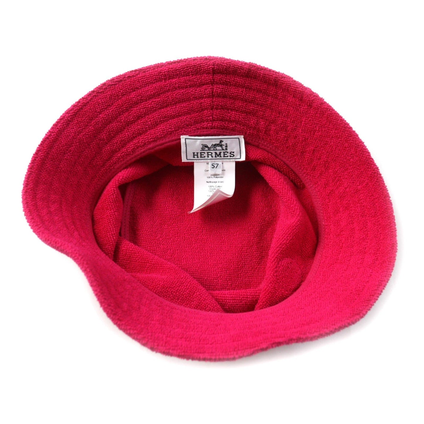 HERMES hat cotton shocking pink Davis Hat 57