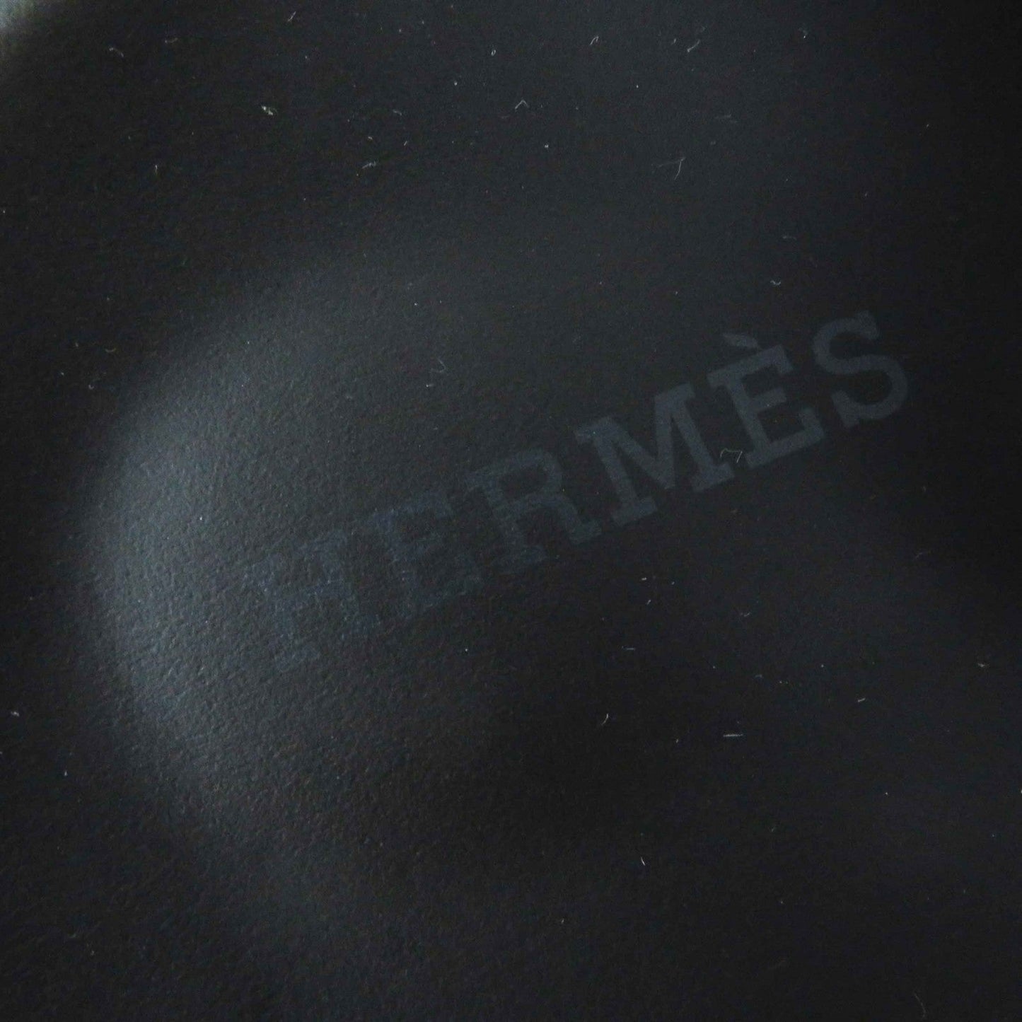 HERMES Sandals leather black extra 39