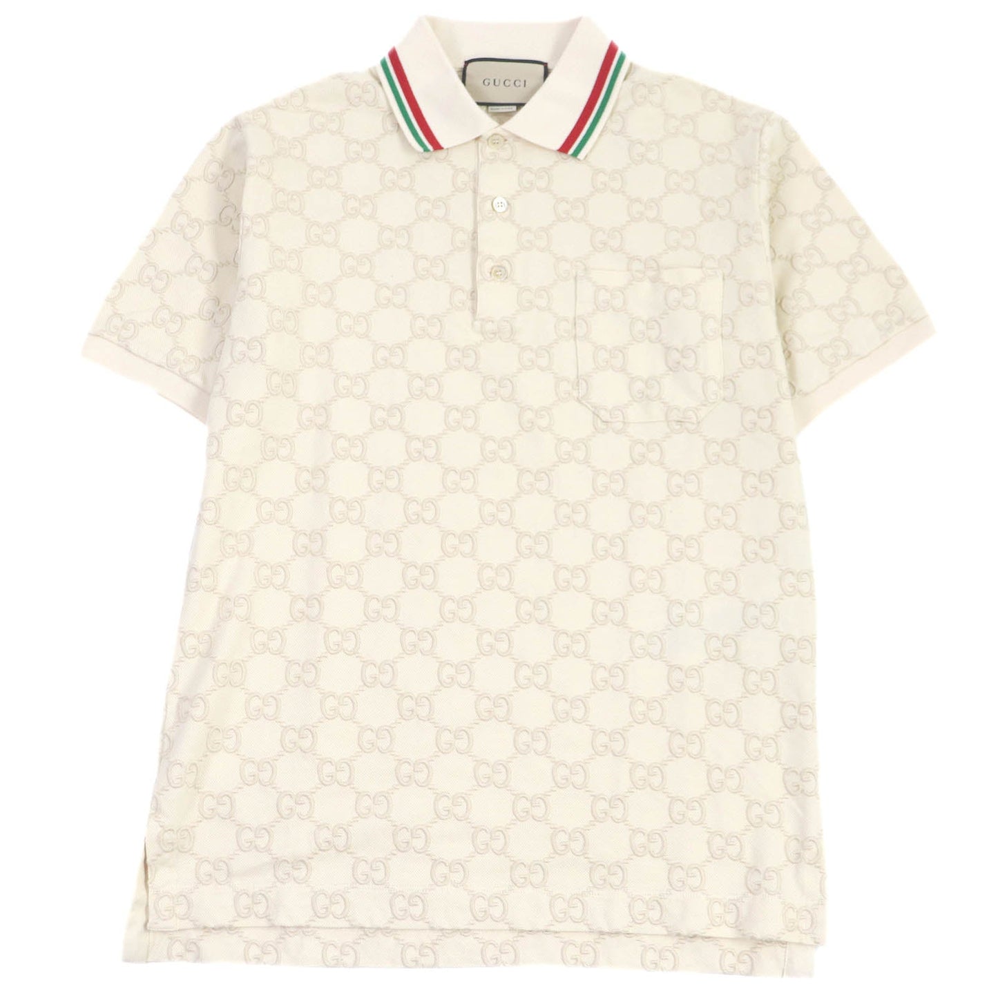GUCCI Short sleeve polo shirt 753572 cotton Ivory XS