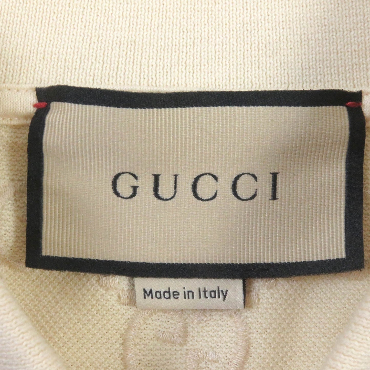 GUCCI Short sleeve polo shirt 753572 cotton Ivory XS