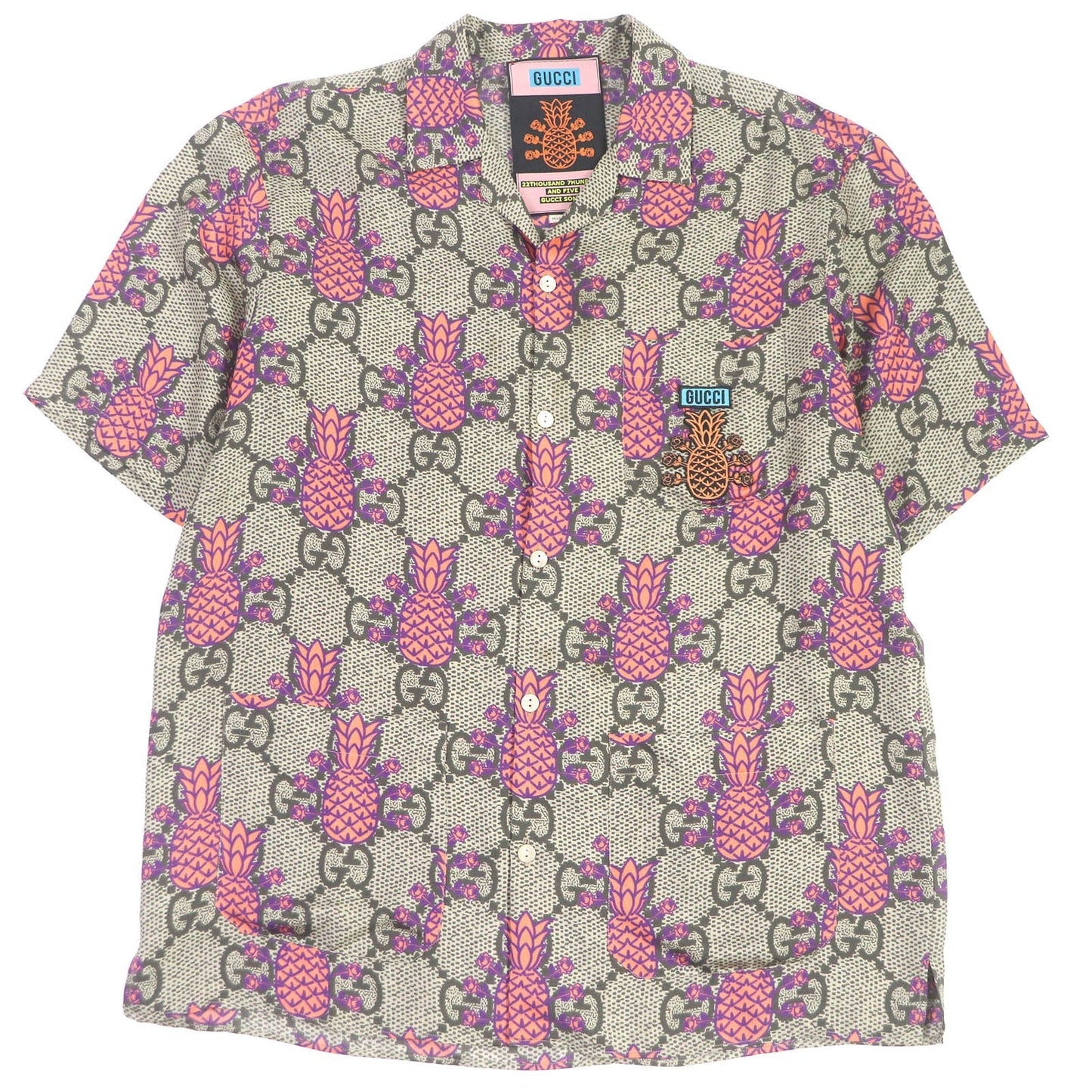 GUCCI Short sleeve shirt 669202 silk beige 46