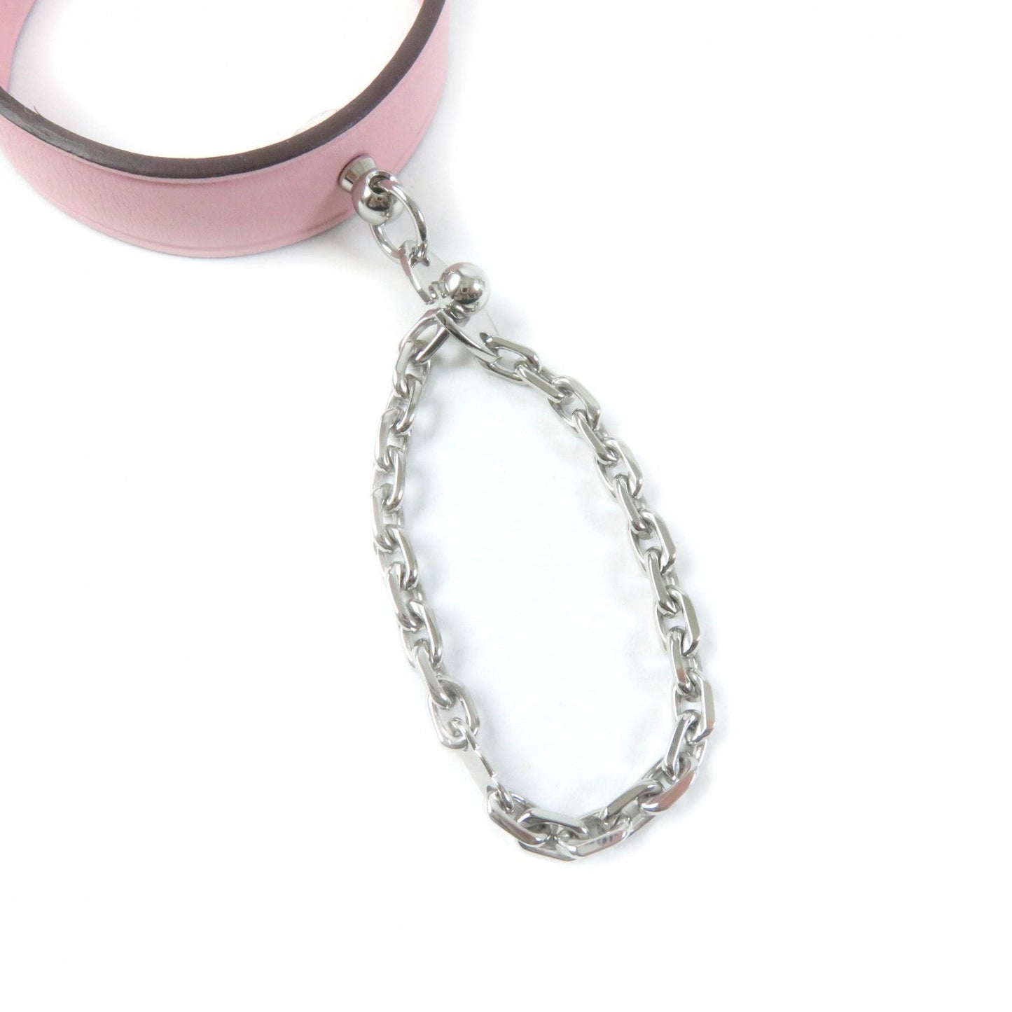 HERMES key ring leather pink