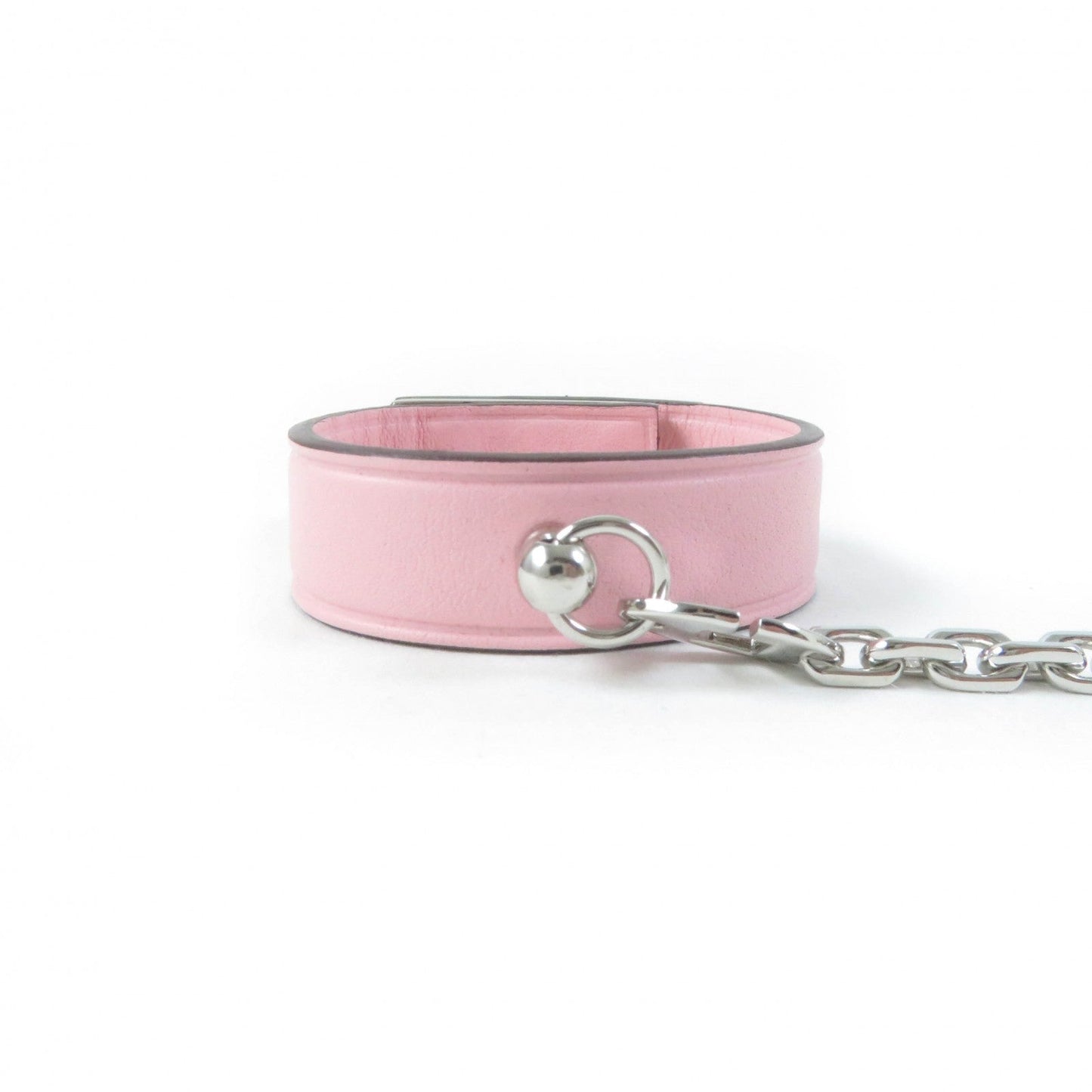 HERMES key ring leather pink