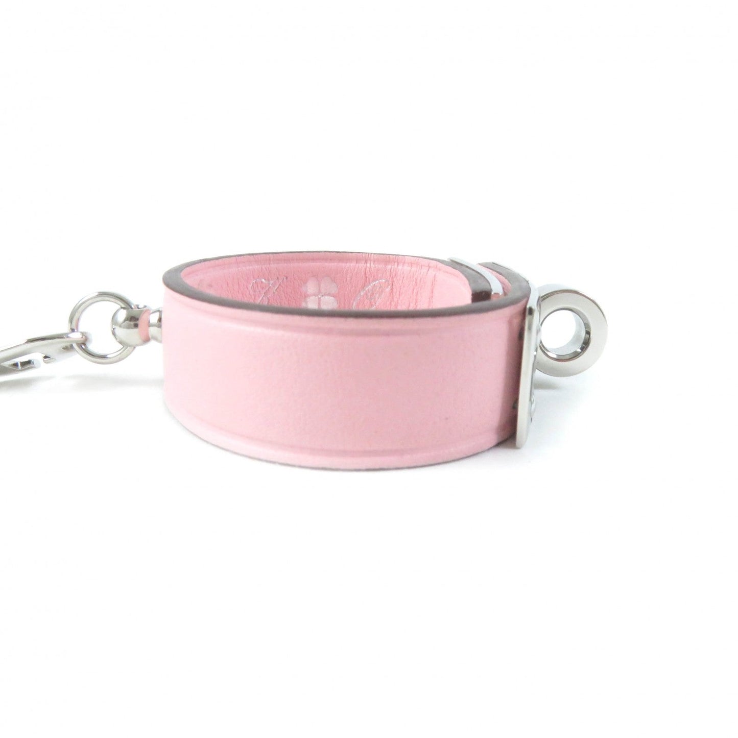 HERMES key ring leather pink