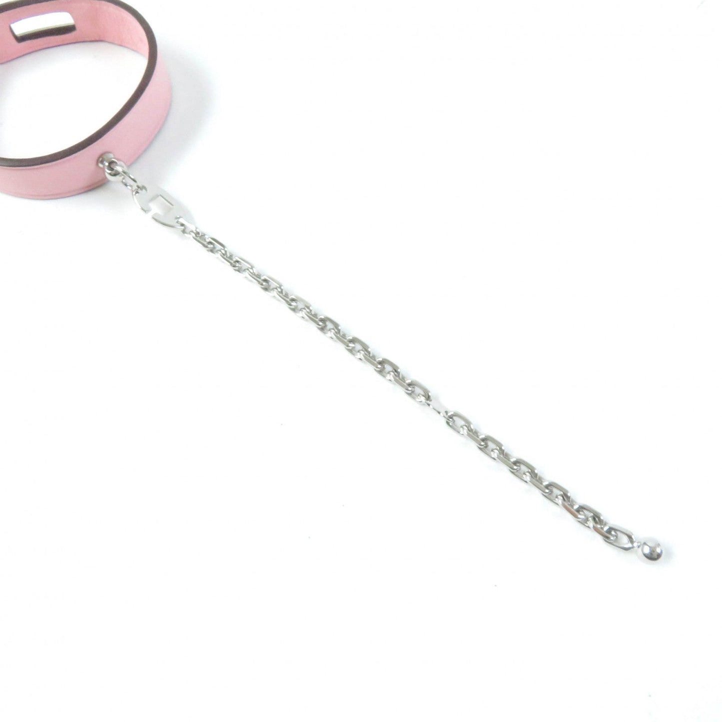 HERMES key ring leather pink