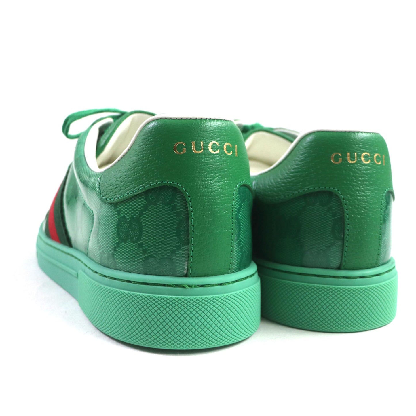 GUCCI Low cut sneakers 760775 GG crystal green Web line ACE Ace 7.5