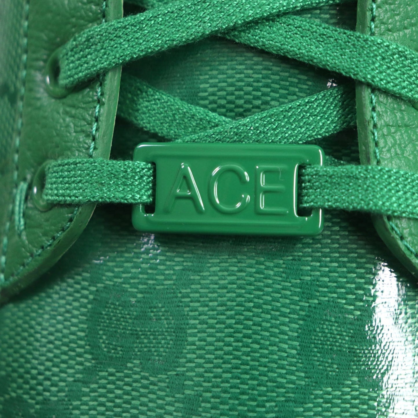 GUCCI Low cut sneakers 760775 GG crystal green Web line ACE Ace 7.5